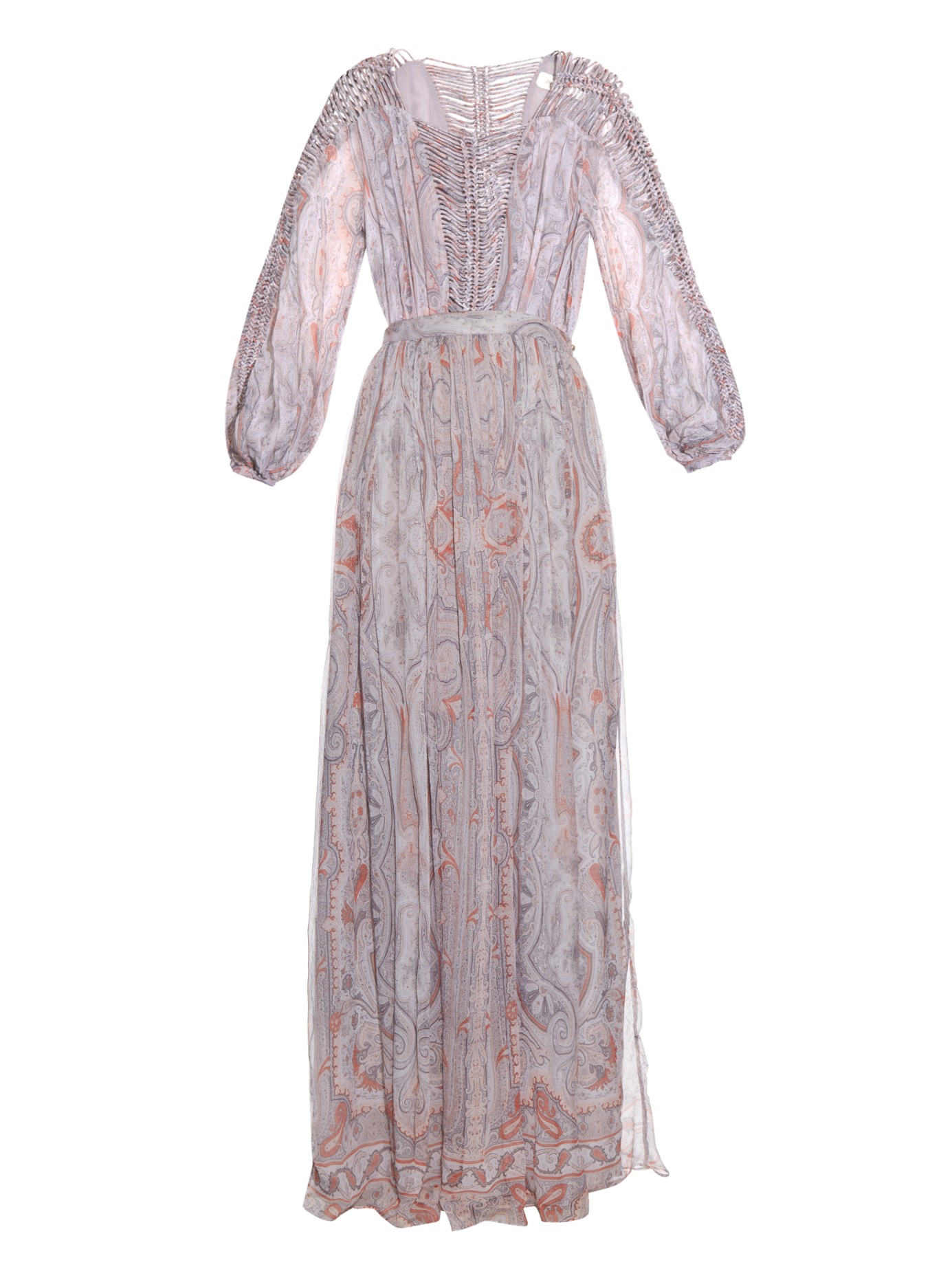 paisley chiffon dress