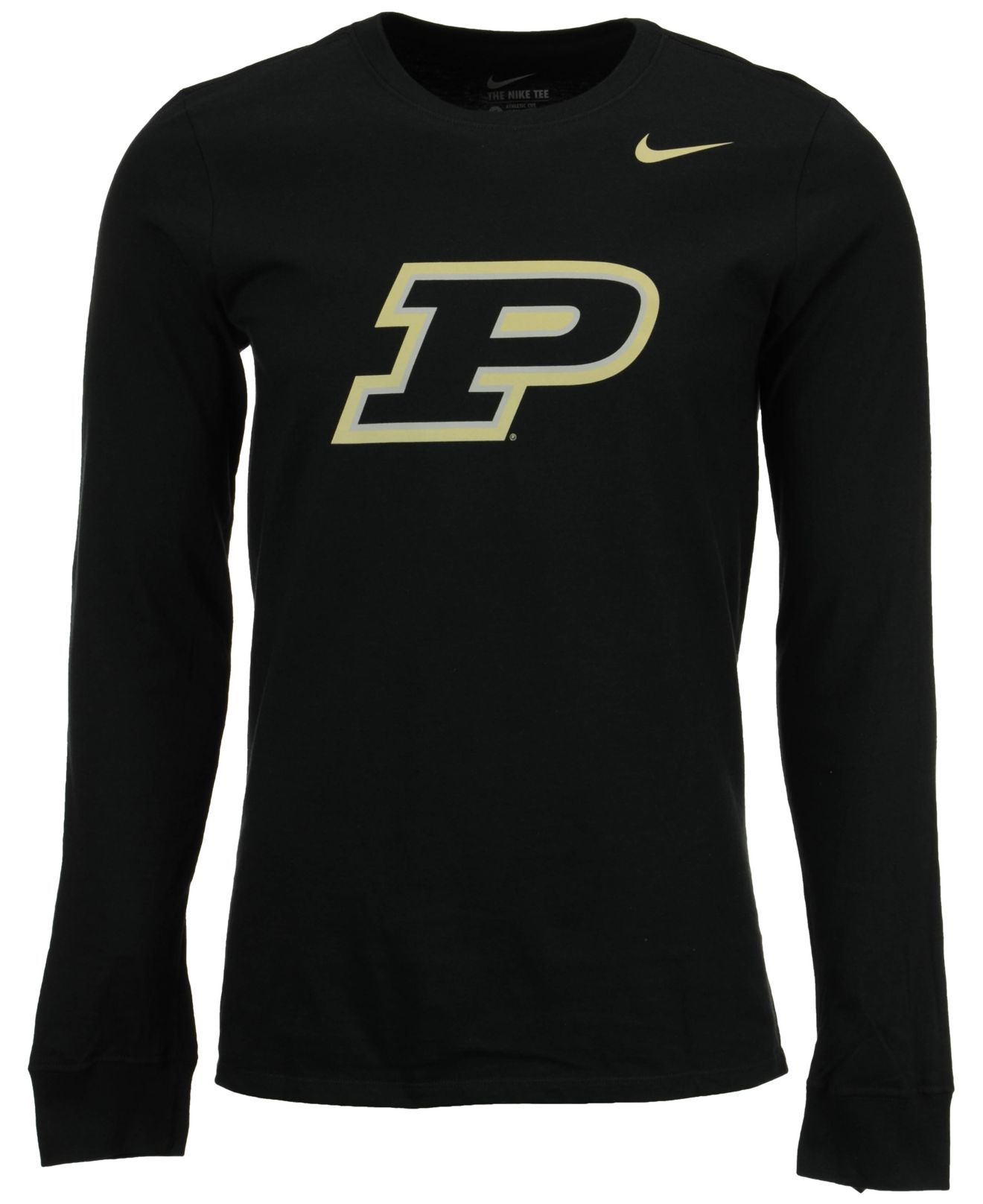 Lyst - Nike Men's Long-sleeve Purdue Boilermakers Big Logo T-shirt in Black for Men