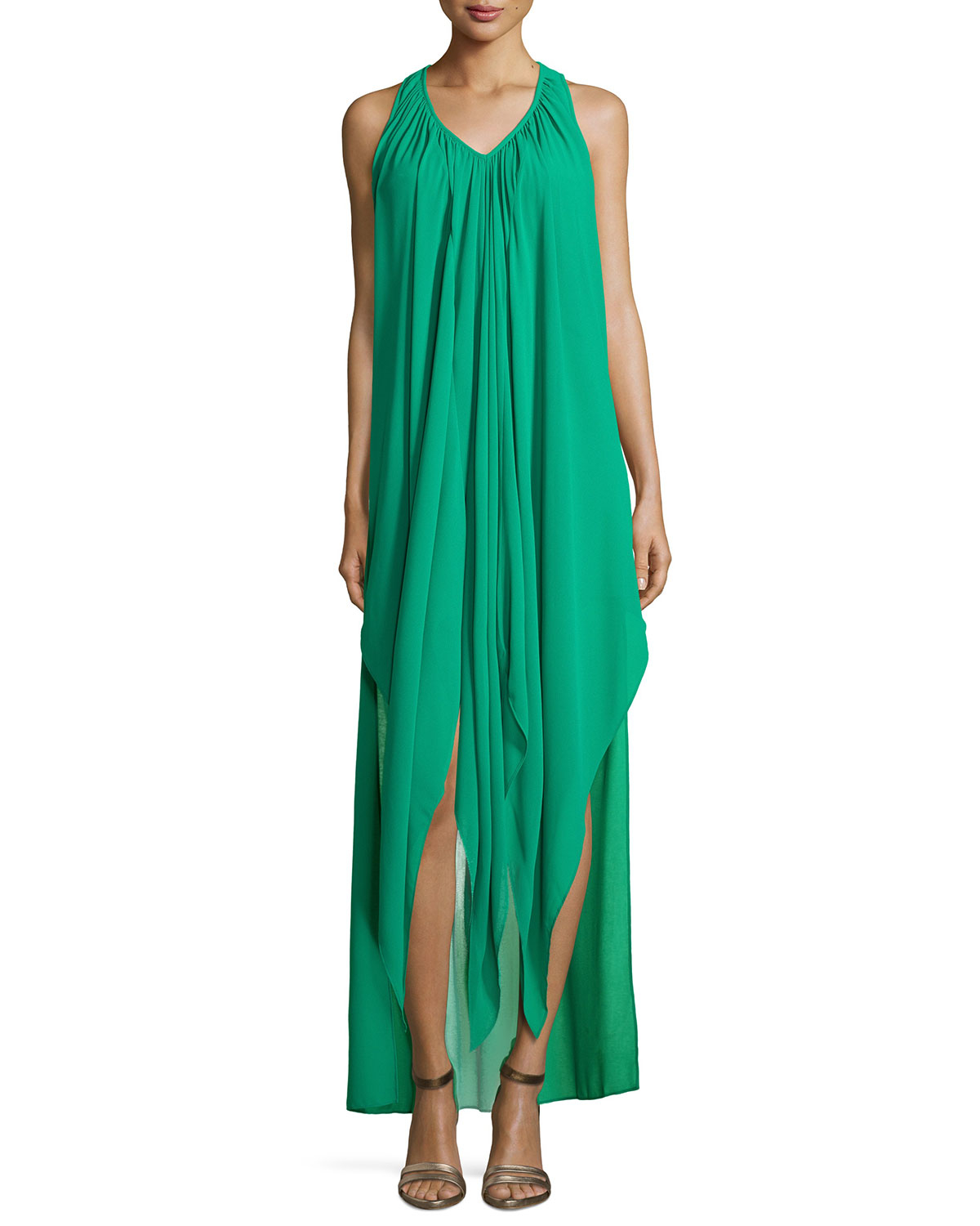 studded georgette caftan