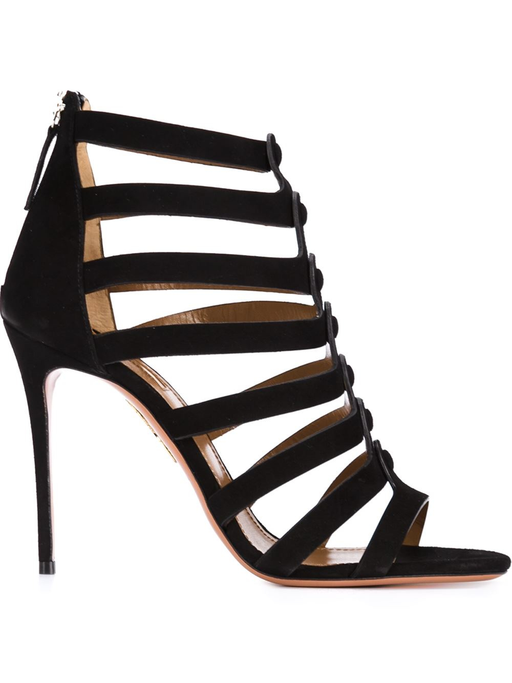 black strappy thigh high sandals