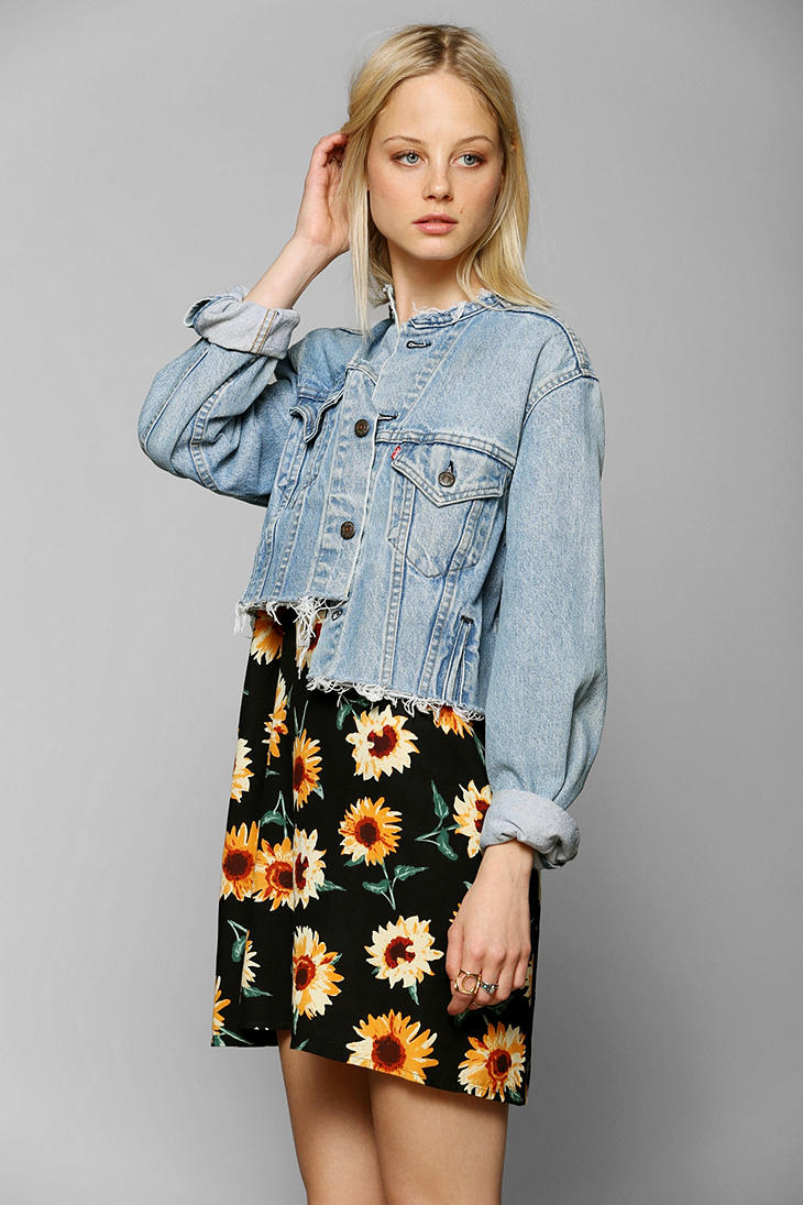 cropped denim jacket urban outfitters