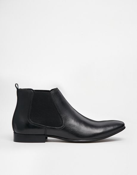 asos leather chelsea boots