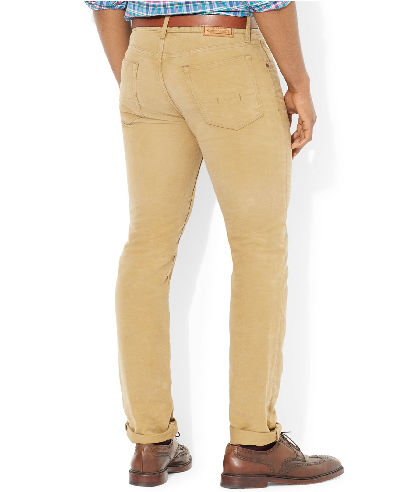 Polo Ralph Lauren Varick SlimFit Moleskin Pants in Natural for Men Lyst