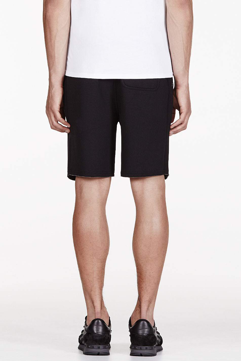 Neil Barrett Color Blocked Neoprene Shorts in White (Black) for Men Lyst