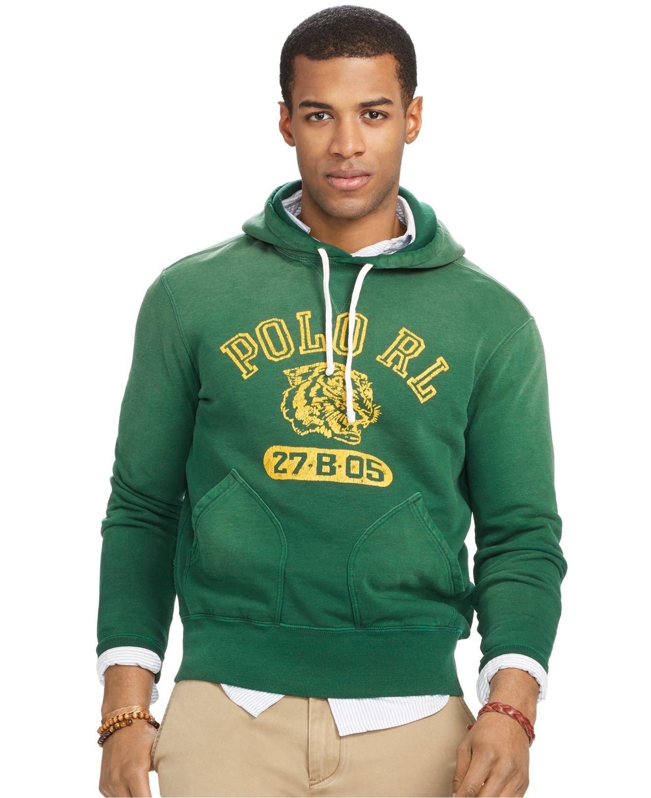 Polo Ralph Lauren Fleece Tiger Hoodie in Green for Men | Lyst