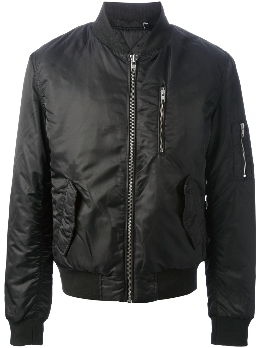 BLK DNM Classic Bomber Jacket in Black 