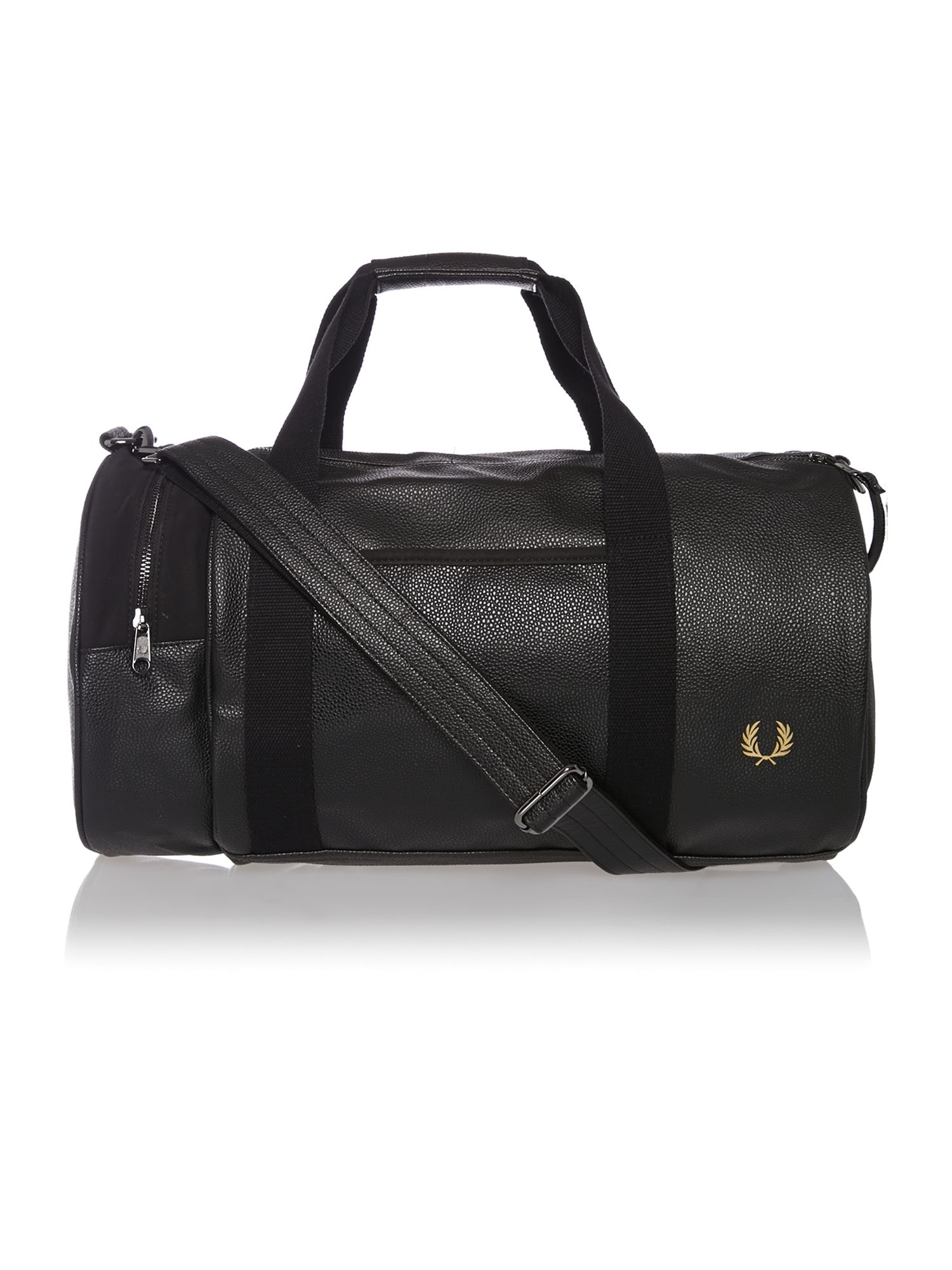 Fred Perry | Black Scotch Grain Barrel Bag for Men | Lyst