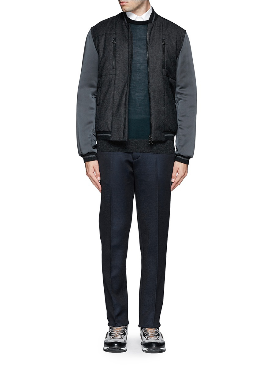 Lanvin Zip Fly Double Face Jersey Jogging Pants in Black for Men - Lyst