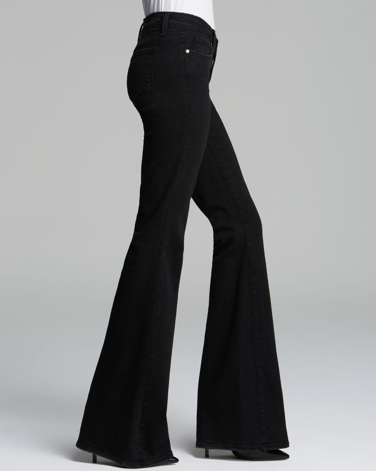 PAIGE Jeans Fiona Flare in Vintage Black Lyst