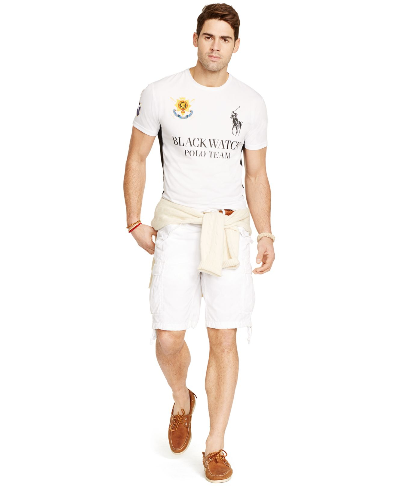 Polo Ralph Lauren Black Watch Performance Jersey Crew-neck T-shirt in White  for Men | Lyst