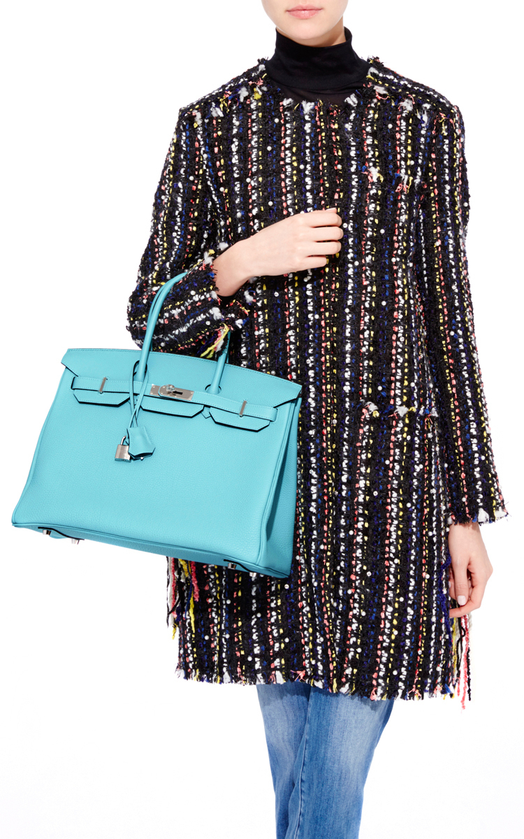 Hermès, Turquoise Birkin with Gold Hardware