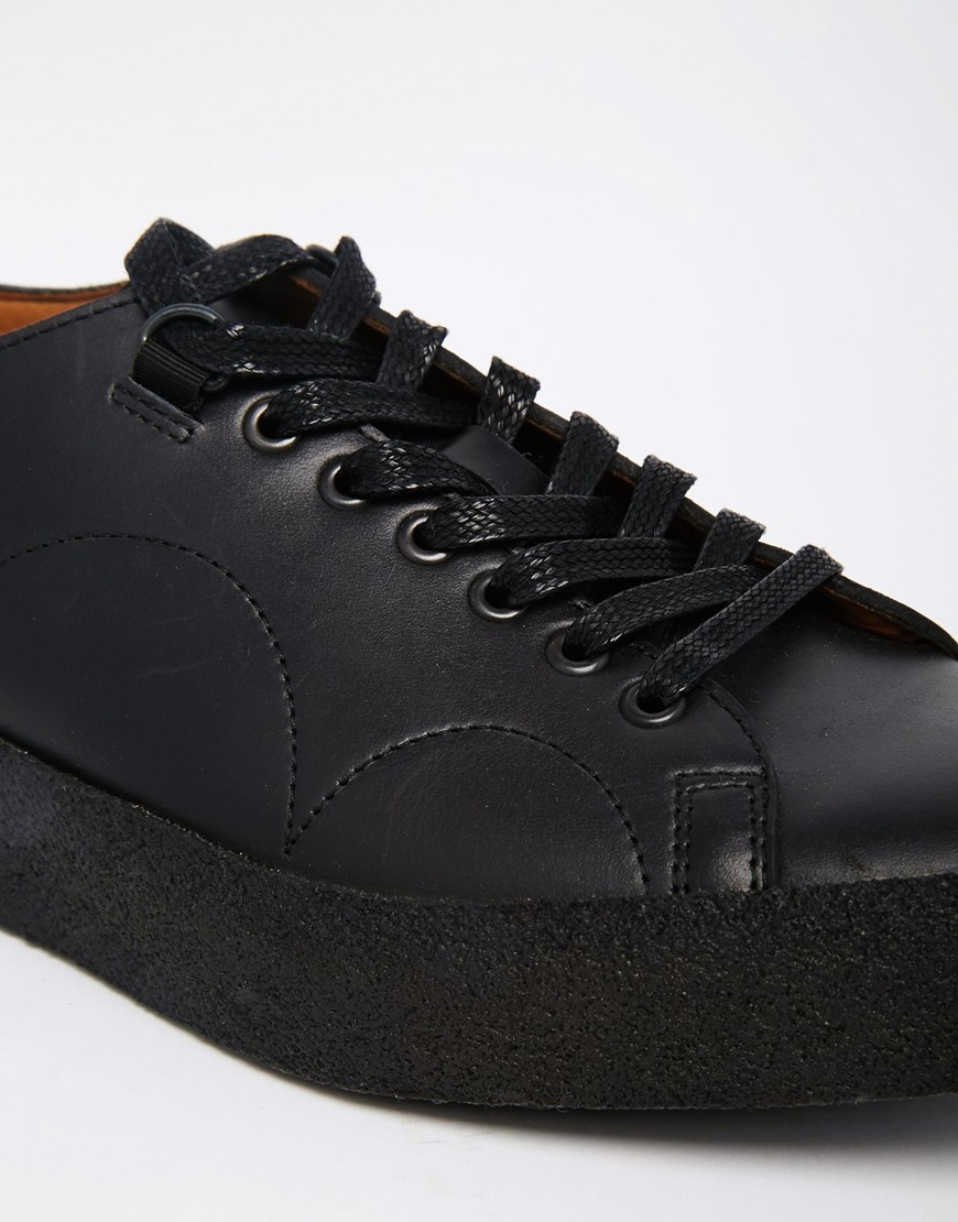 Fred Perry X George Cox Leather Sneakers - Black for Men | Lyst