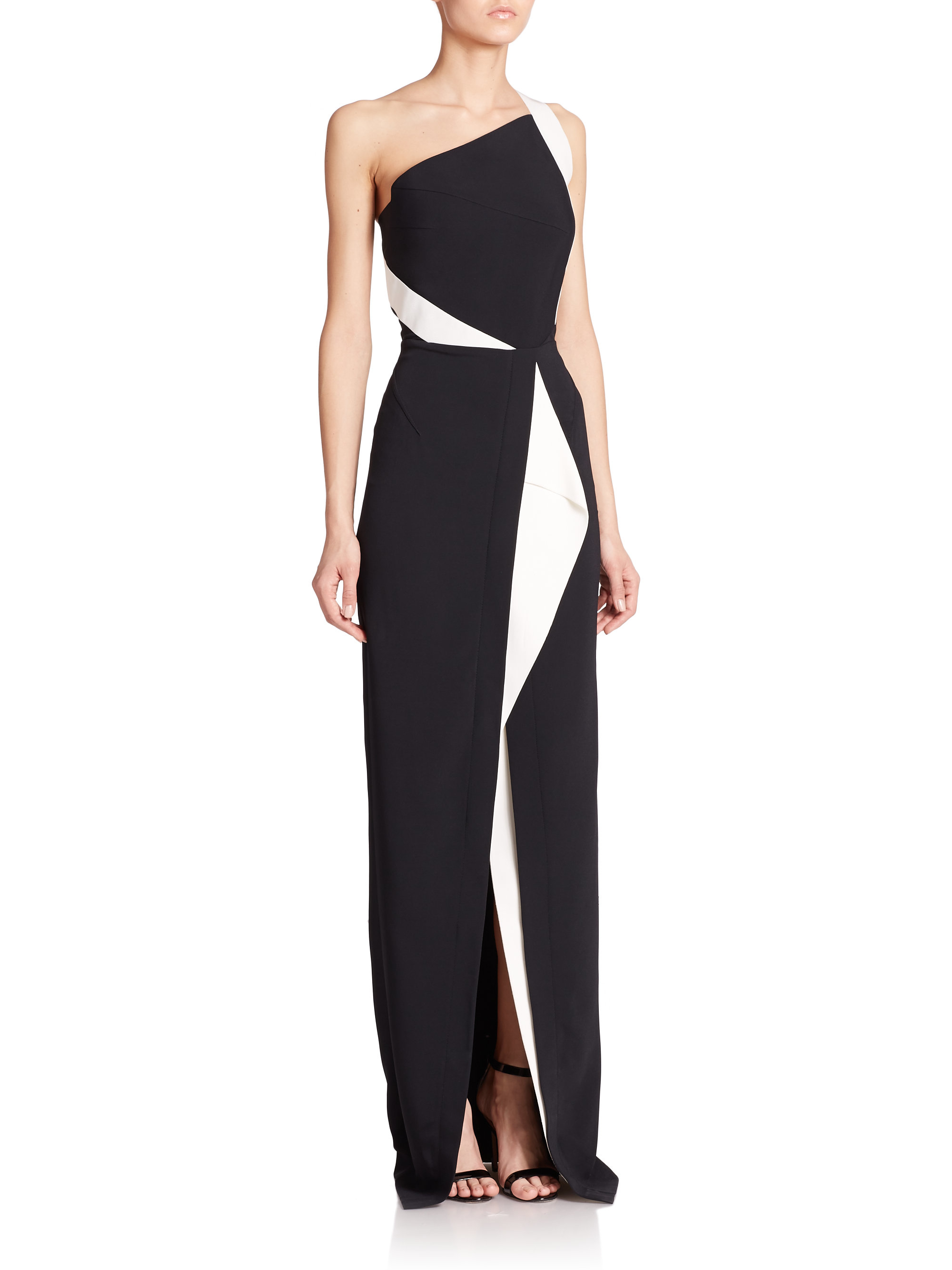 roland mouret black and white dress