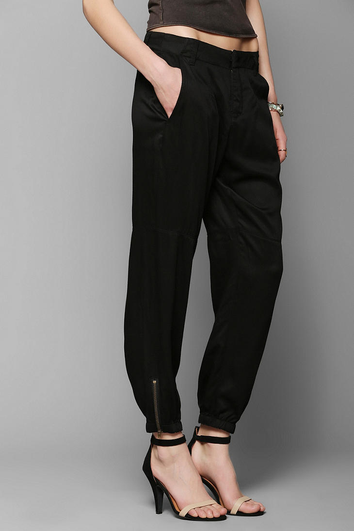 black trousers with sparkle stripe
