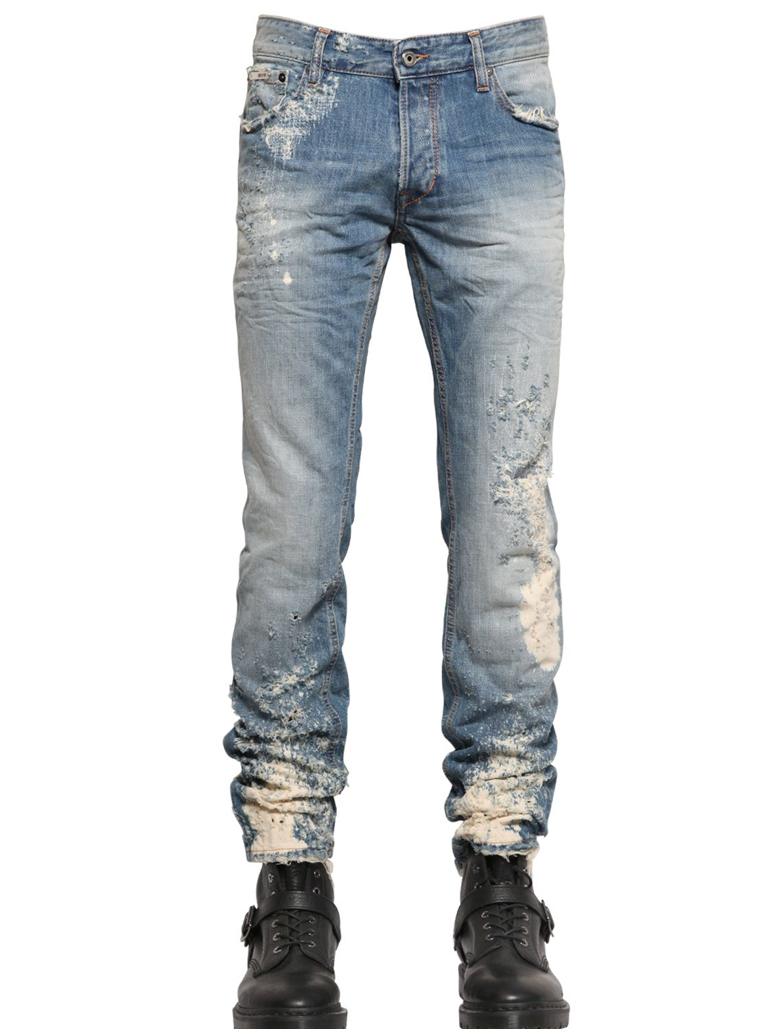 bleaching raw denim