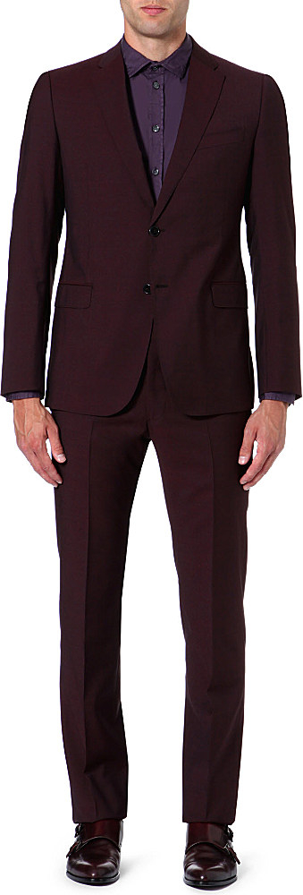 armani burgundy suit