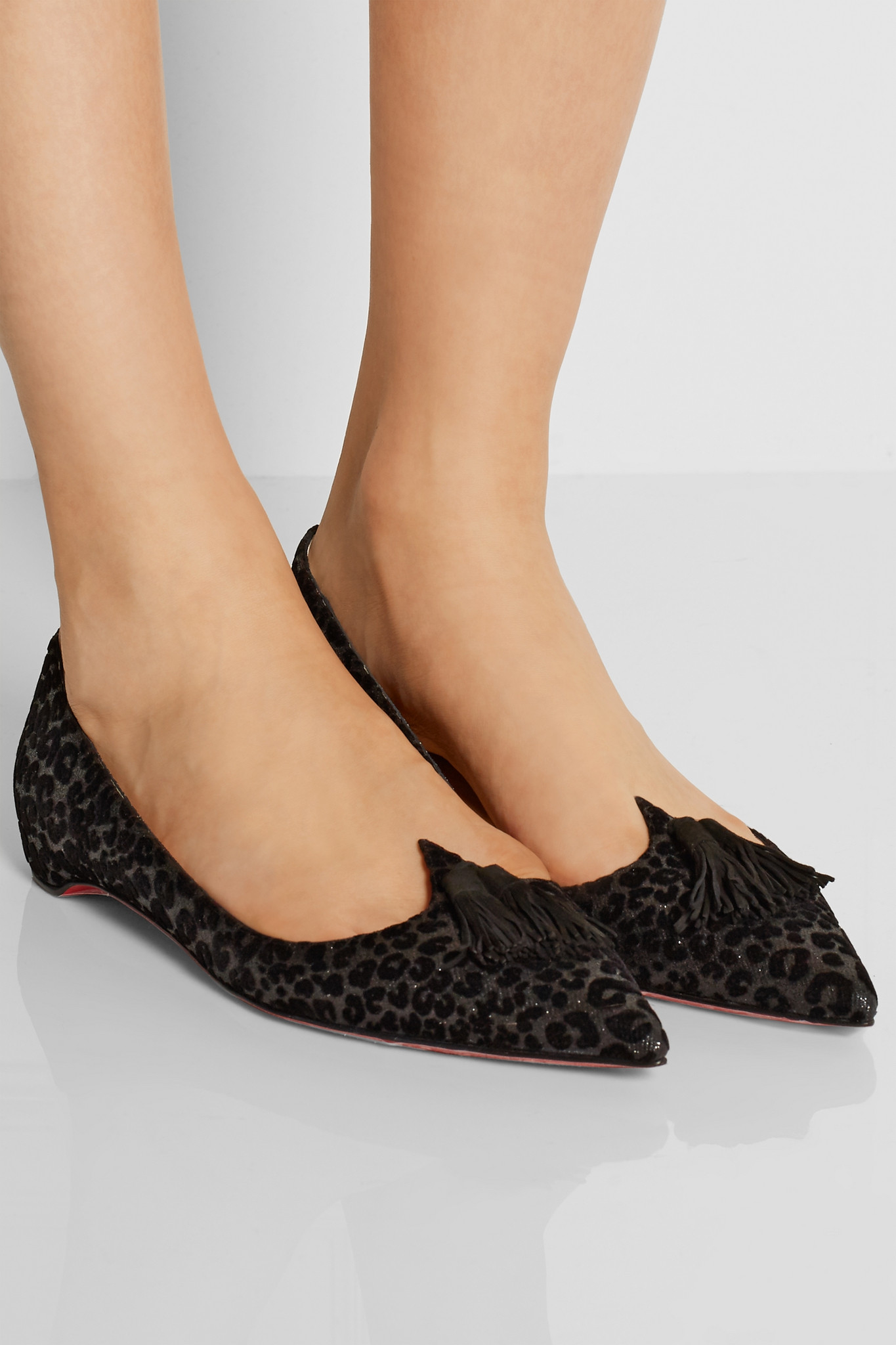 christian louboutin pointed toe flats
