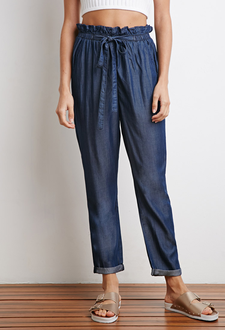 paper bag striped pants