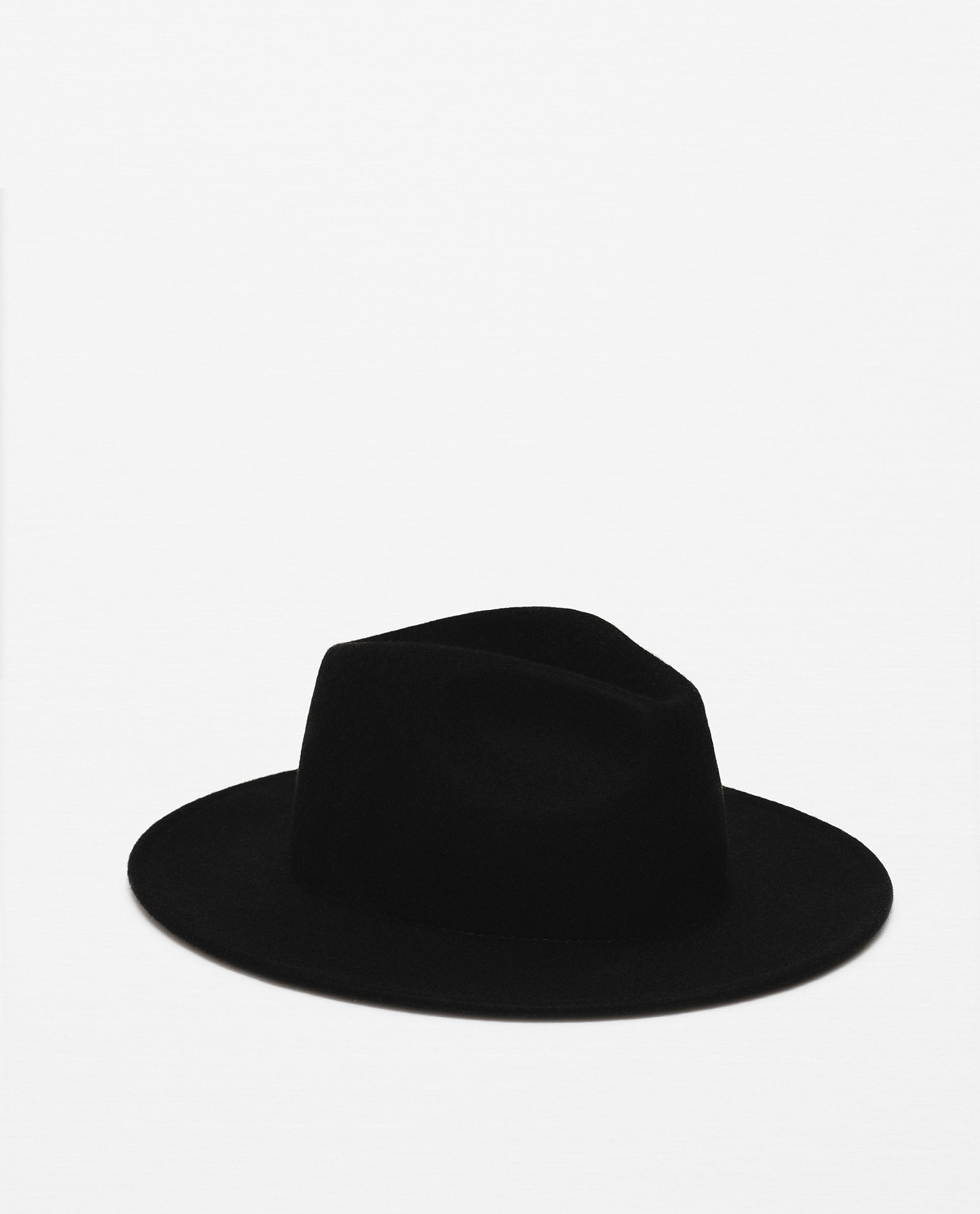 Zara Wide Brim Felt Hat Wide Brim Felt Hat in Black for Men