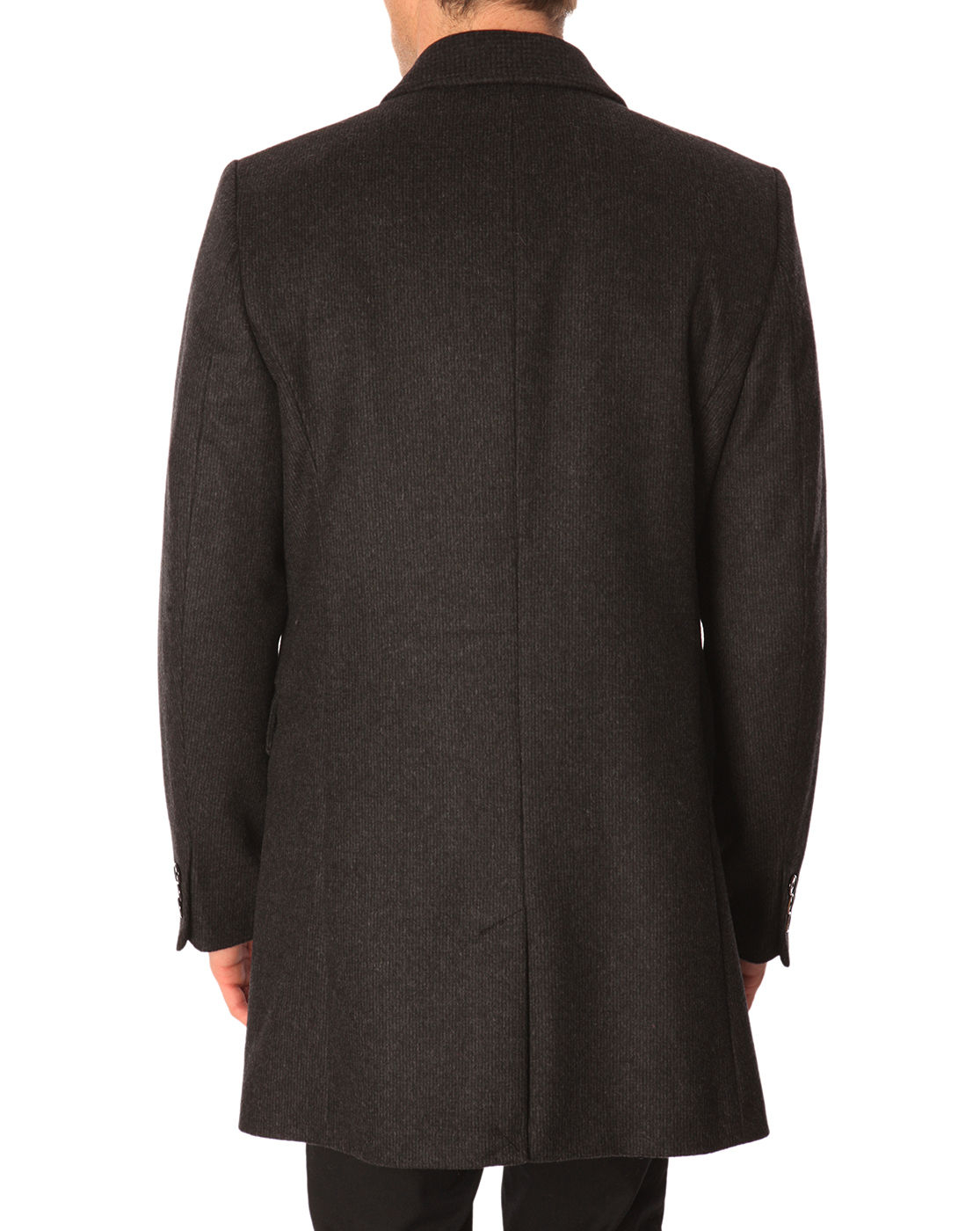 Ted baker Long Wool-Cashmere Blend Double Pocket Collar Detail Coat in ...