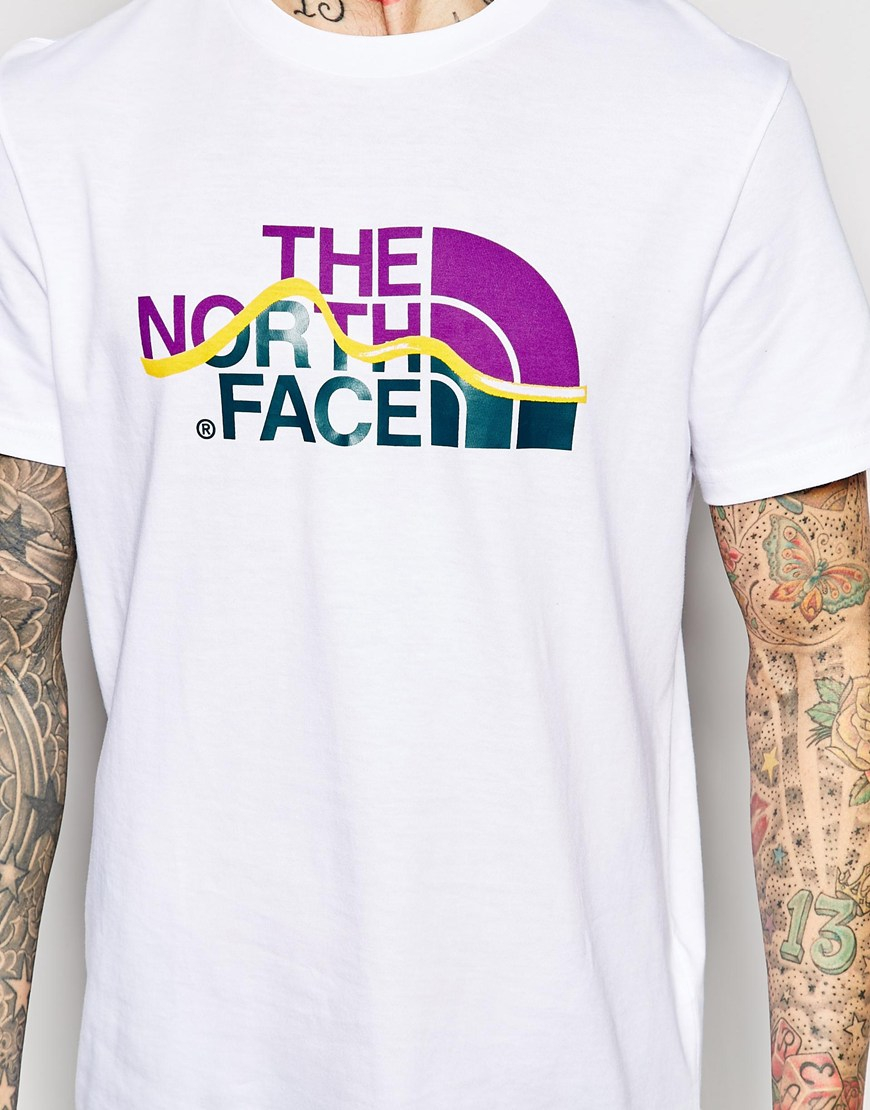 north face mountain line t shirt