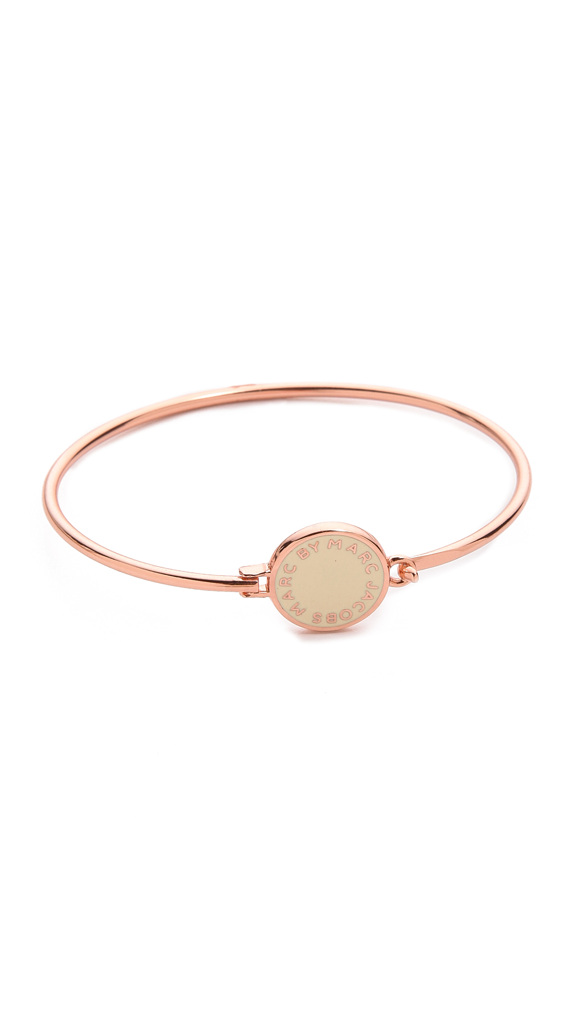 Marc By Marc Jacobs Classic Marc Skinny Bracelet - Black/rose Gold in  Cream/Rose Gold (Pink) - Lyst