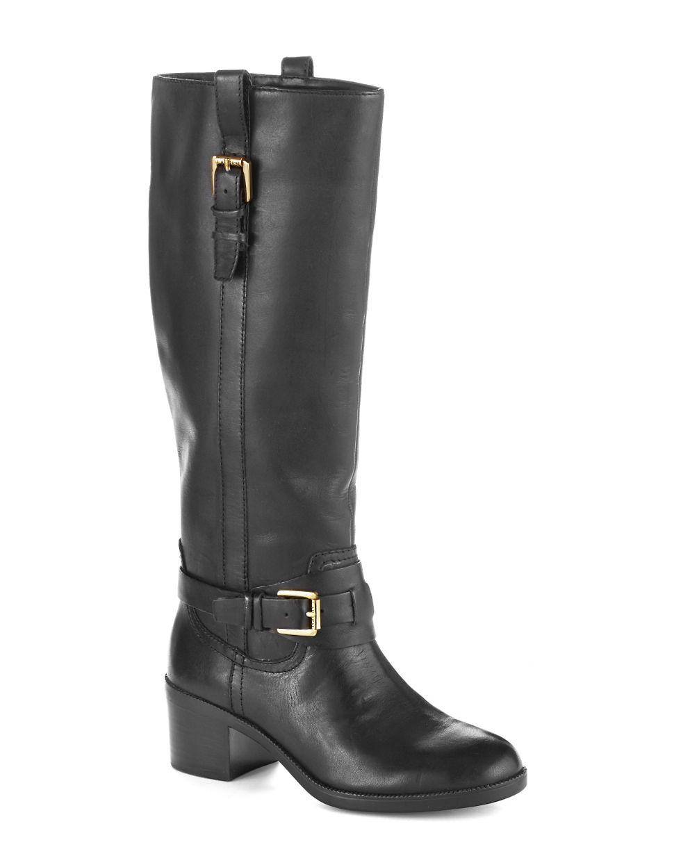 Lauren By Ralph Lauren Charleen Riding Boots in Black | Lyst