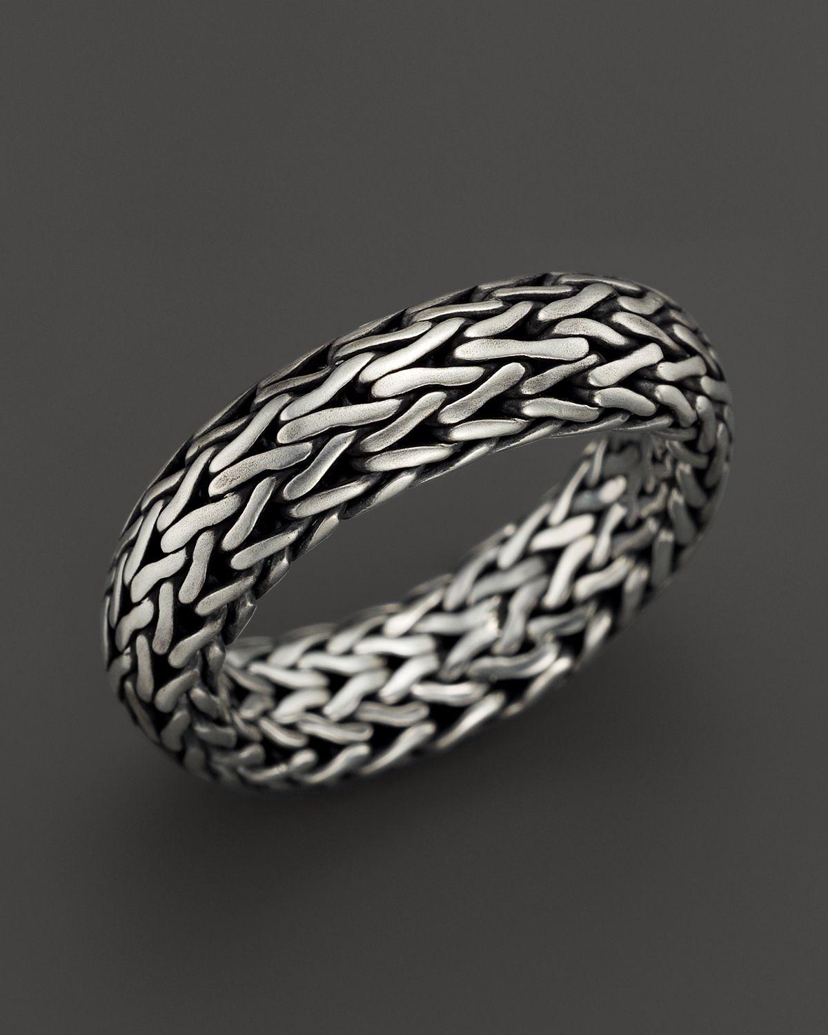 John Hardy Men'S Classic Chain Sterling Silver Band Ring in Silver for Men Lyst