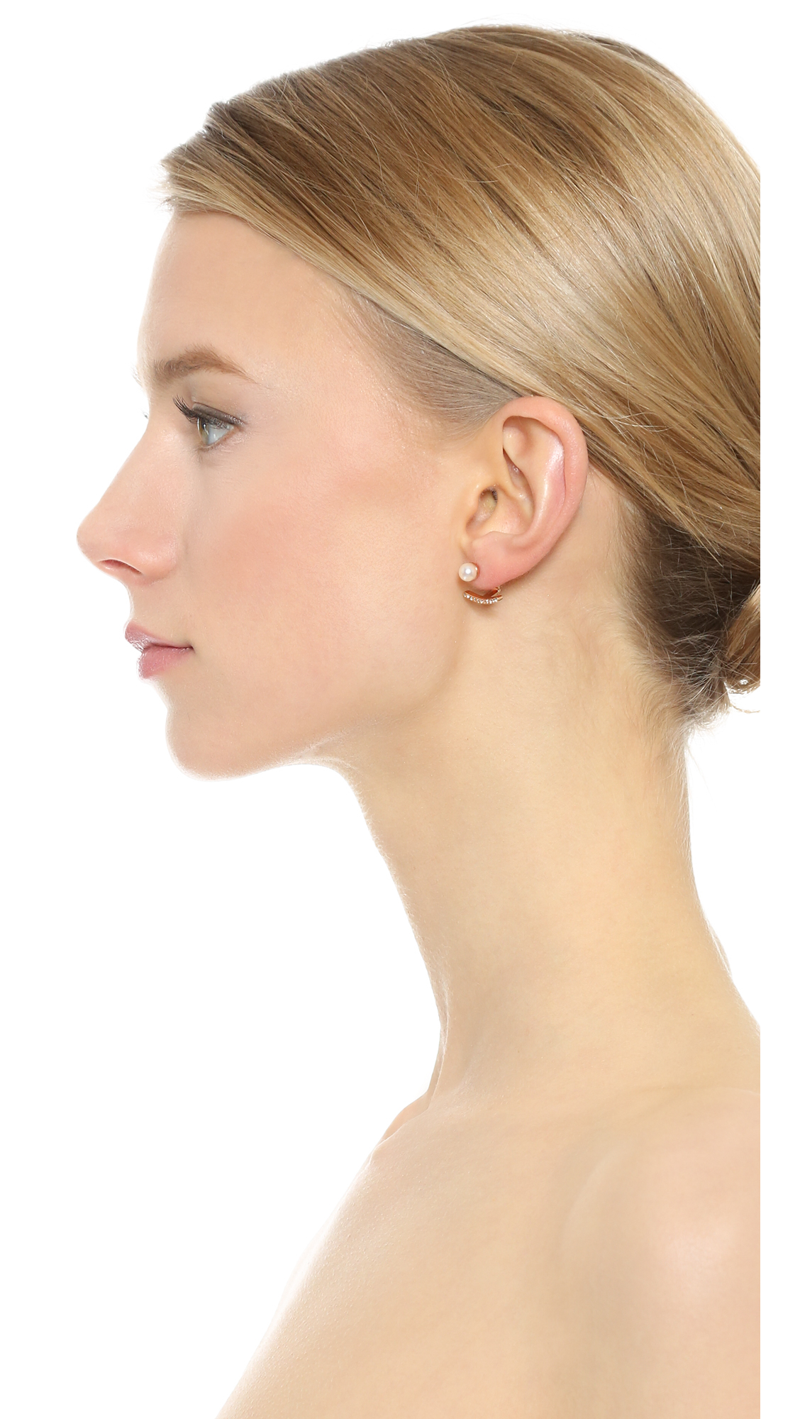 Lyst Vita Fede Small Cultured Pearl Ear Jacket Stud Earrings Gallery