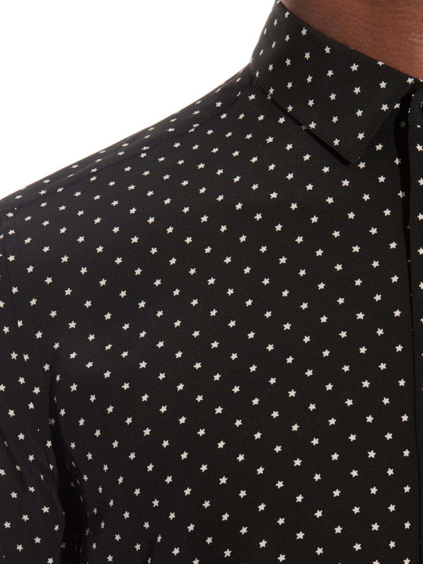 saint laurent star print shirt