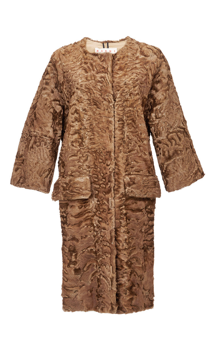 Lyst Marni Persian Lamb Fur Coat in Brown