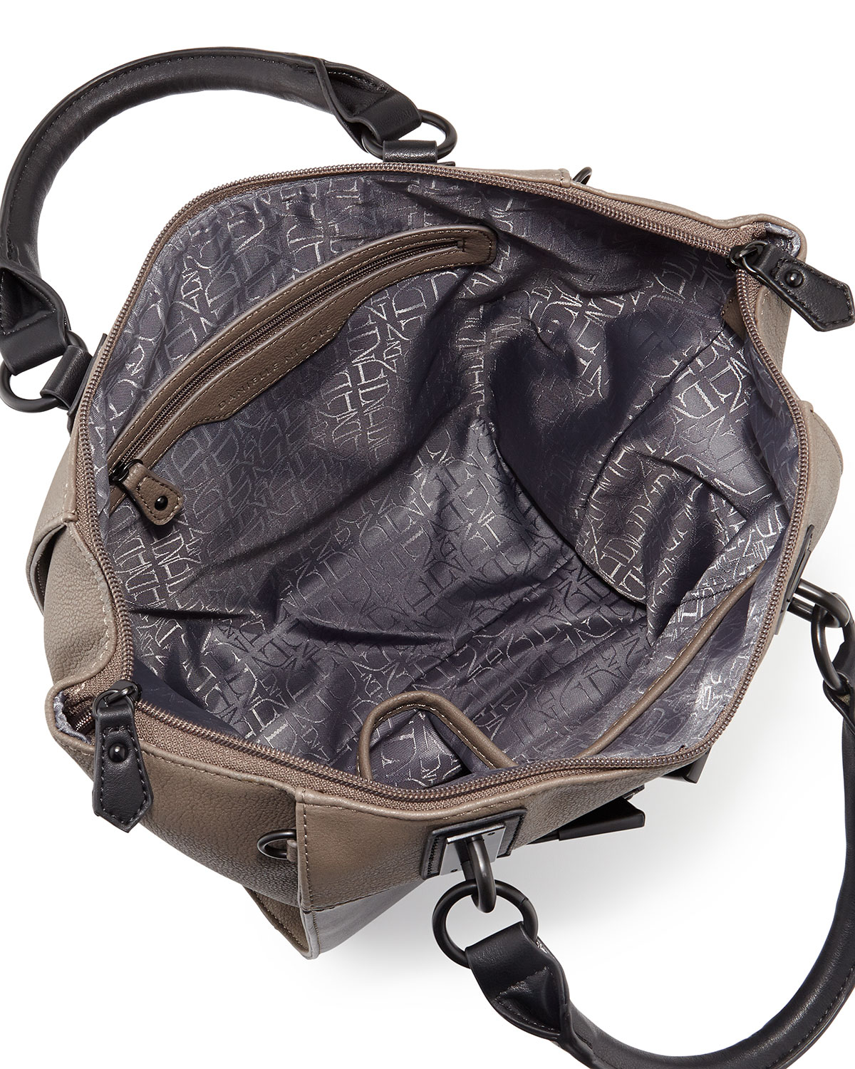 Danielle nicole Colorblock FauxLeather ZipFront Tote Bag in Gray Lyst