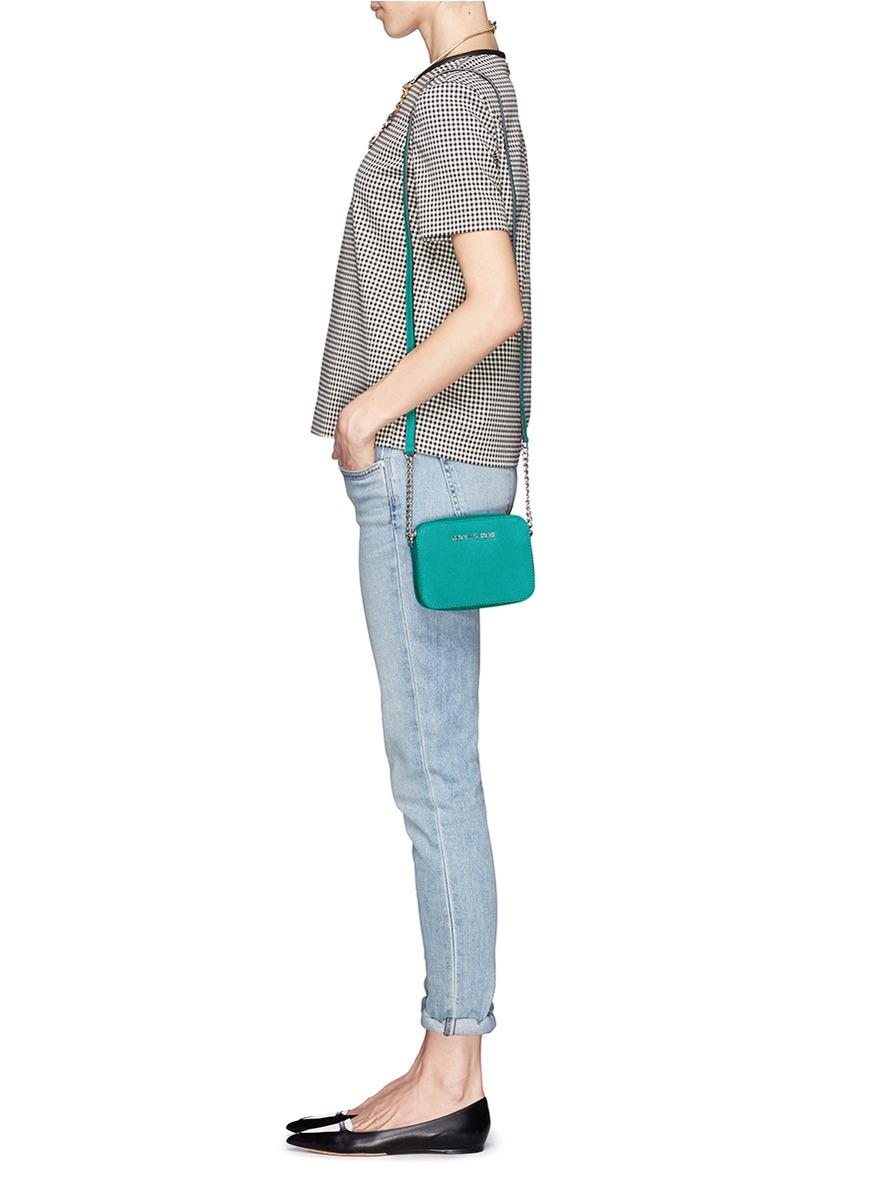 jet set medium saffiano leather crossbody