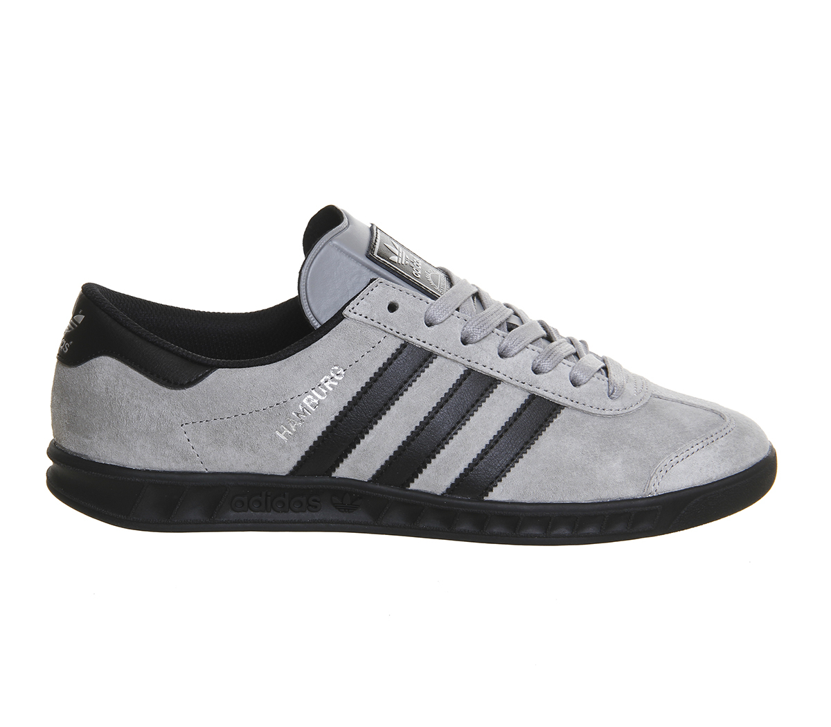 adidas Originals Hamburg Suede and Leather Low-Top Sneakers in Grey ...