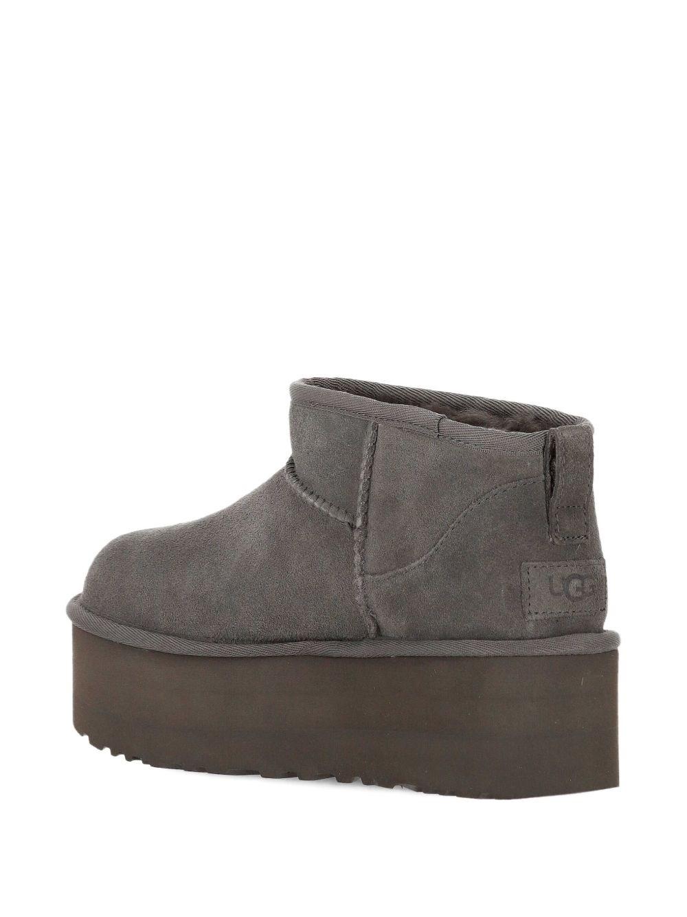 Classic Mini Ugg Bassi Grigi Con Fiocco Stivali Ugg Mini Ugg Grigio