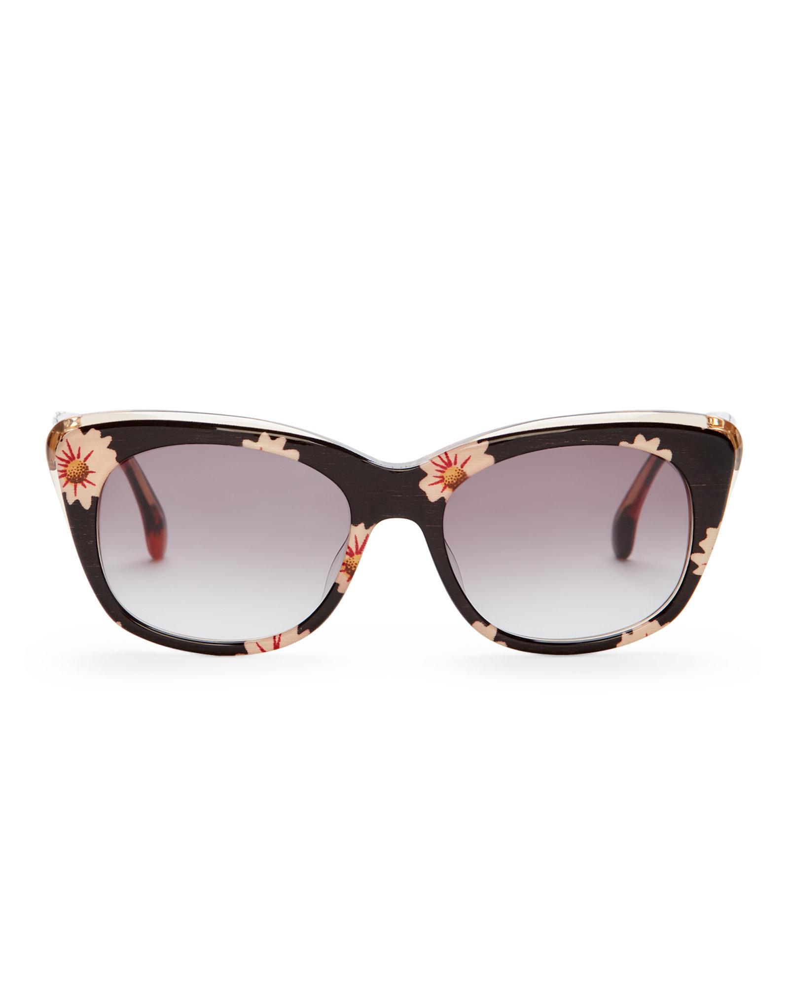 Download TOMS 20000759 Kitty Black Floral Cat Eye Sunglasses - Lyst