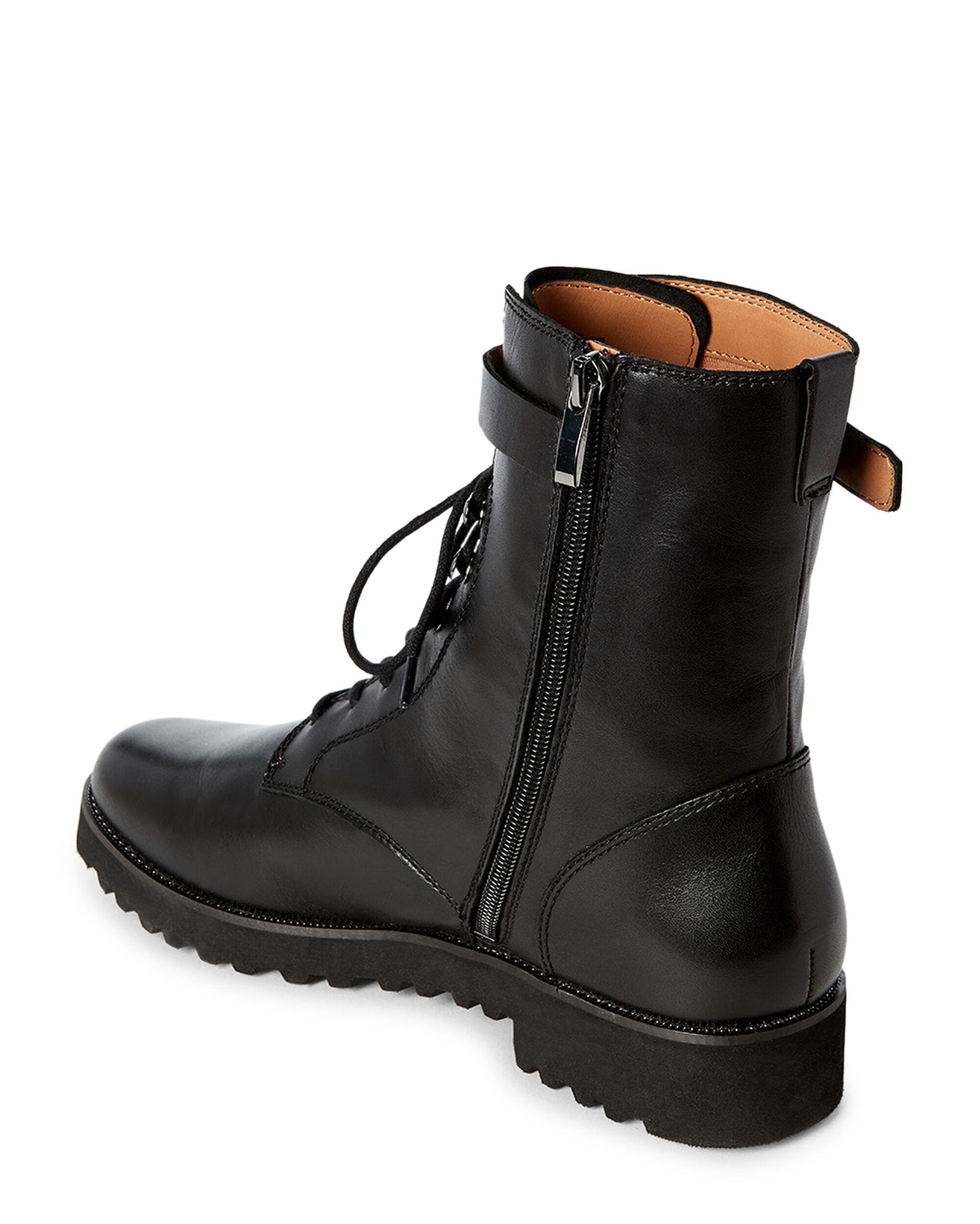 franco sarto canon leather combat boots