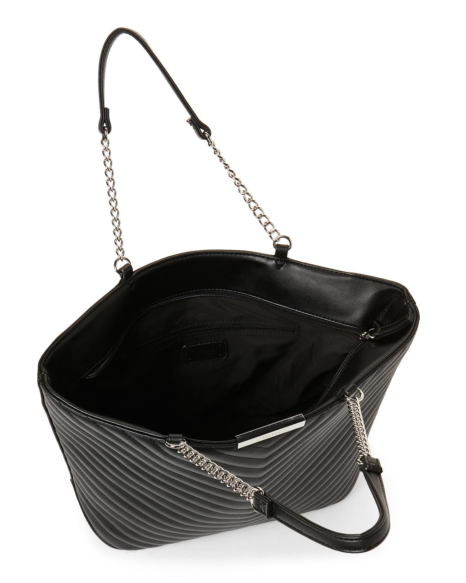 nine west black handbag