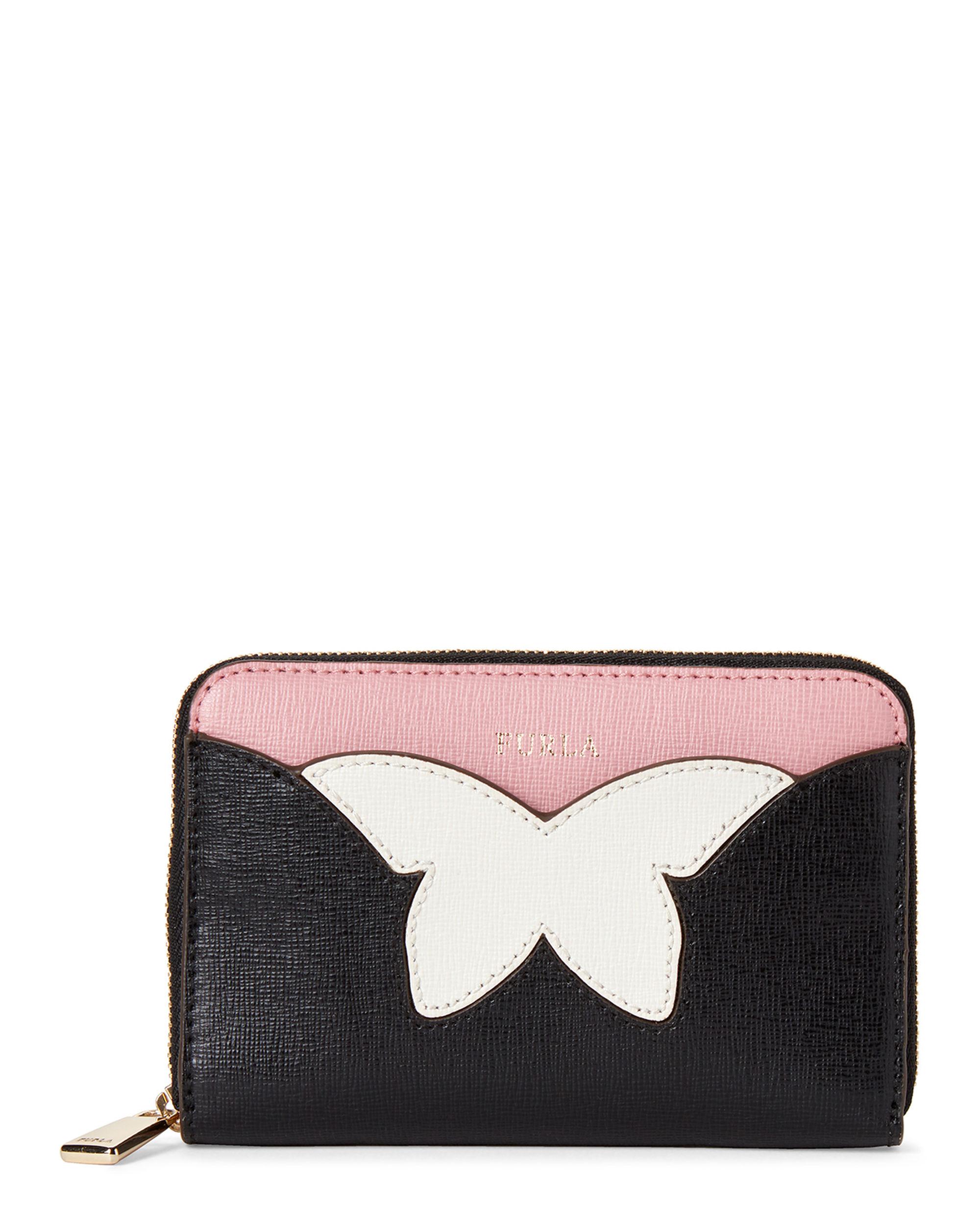 Tahari Zip Around Black Wallet with RFID 7-1//2/" L x 4/" T