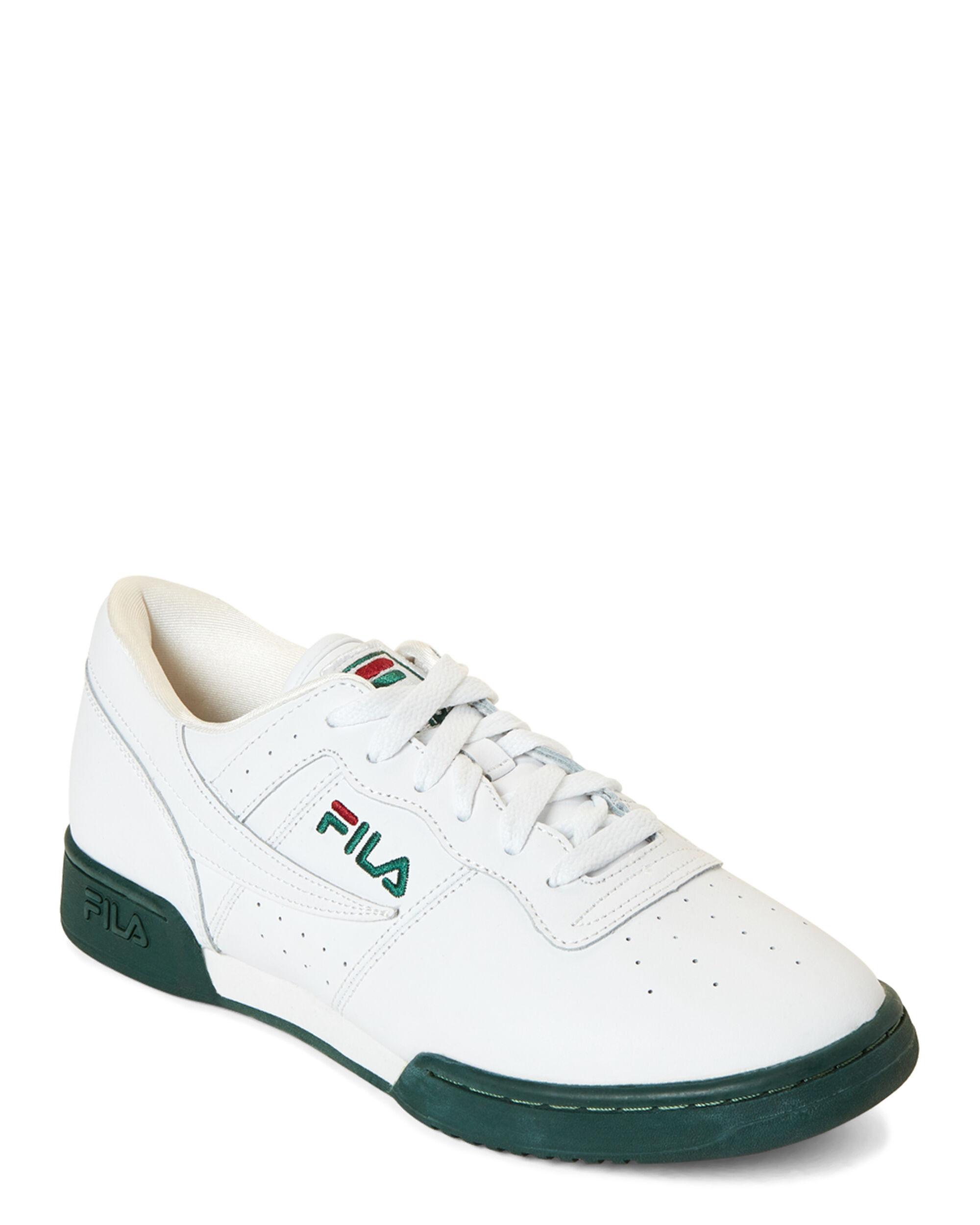 Fila Leather White & Sycamore Original Fitness Low-top Sneakers for Men ...