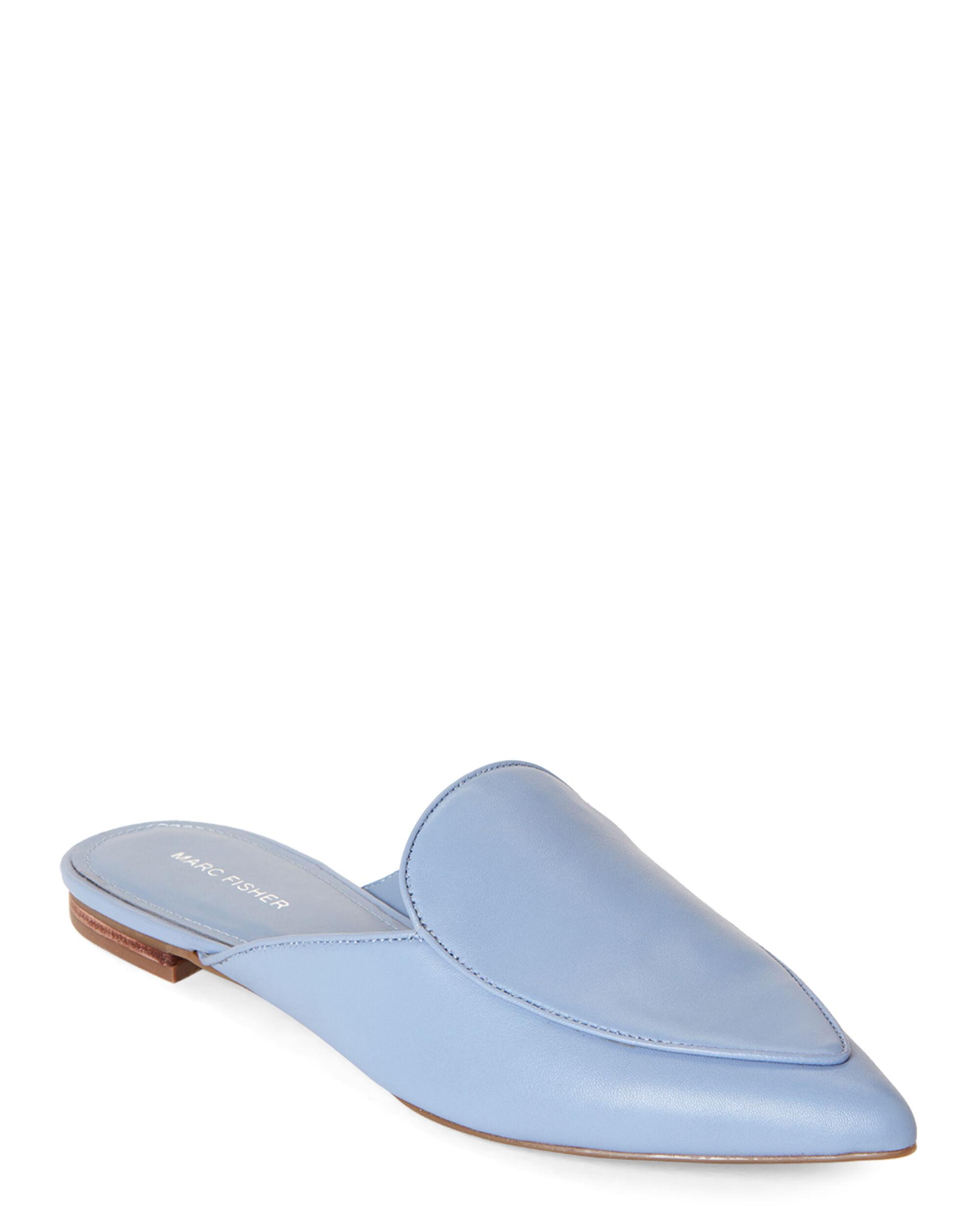 light blue mules shoes