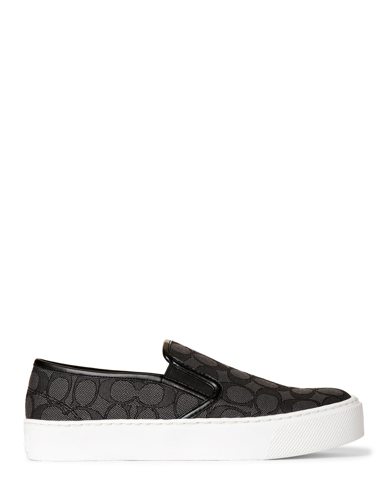 coach black slip on shoes