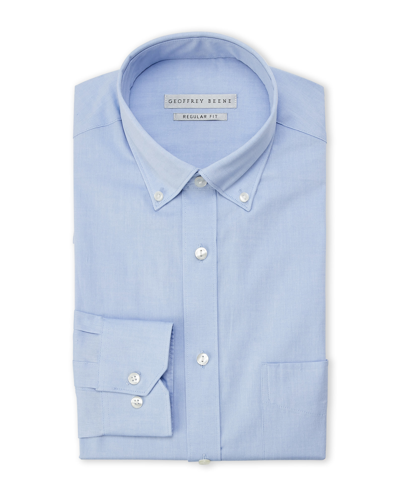Lyst Geoffrey Beene Blue WrinkleFree Regular Fit Dress Shirt in Blue