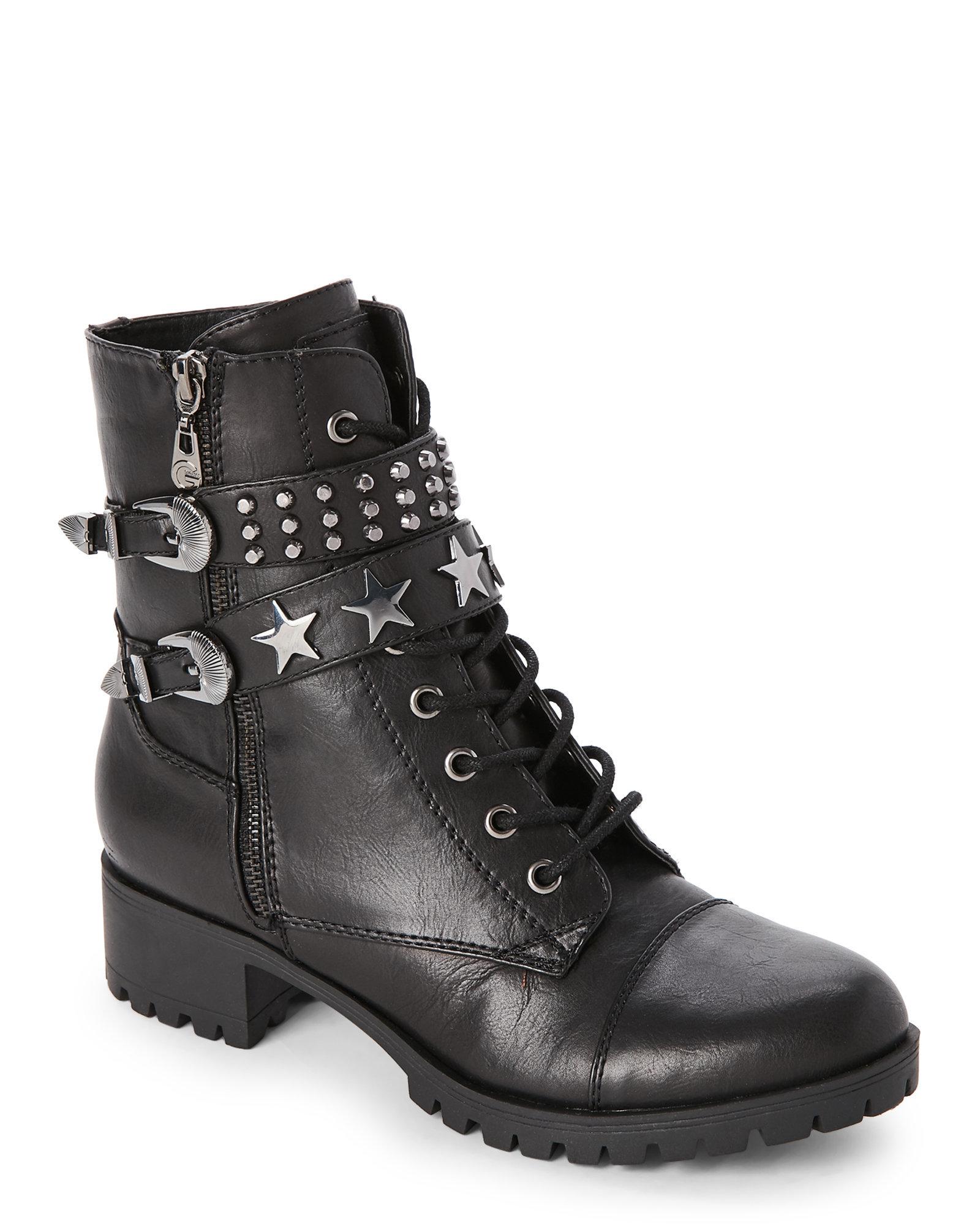 g by guess black combat boots