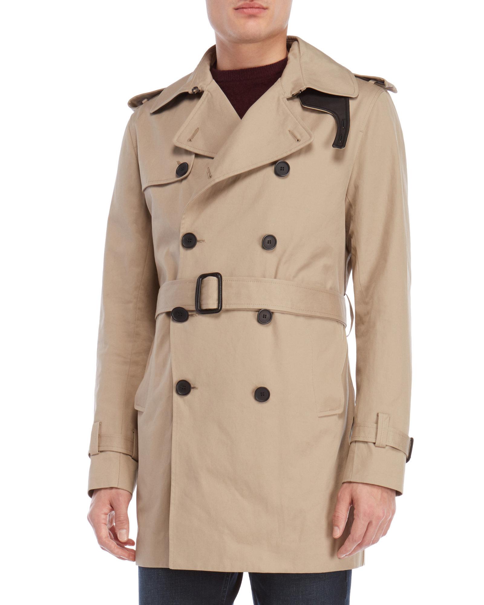Beige Mens Belted Trench Coat – Tradingbasis