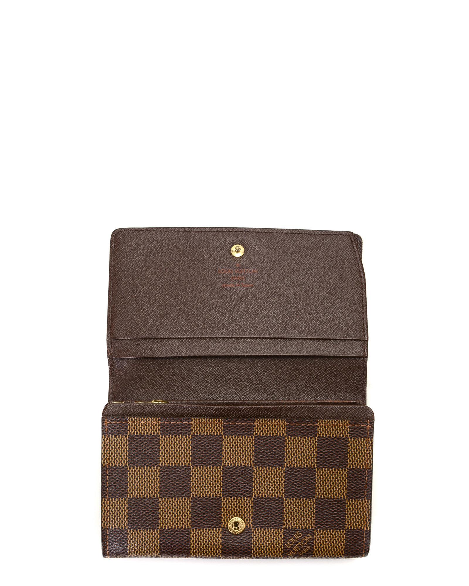 Lyst - Louis Vuitton Tresor Damier Ebene Wallet - Vintage in Brown