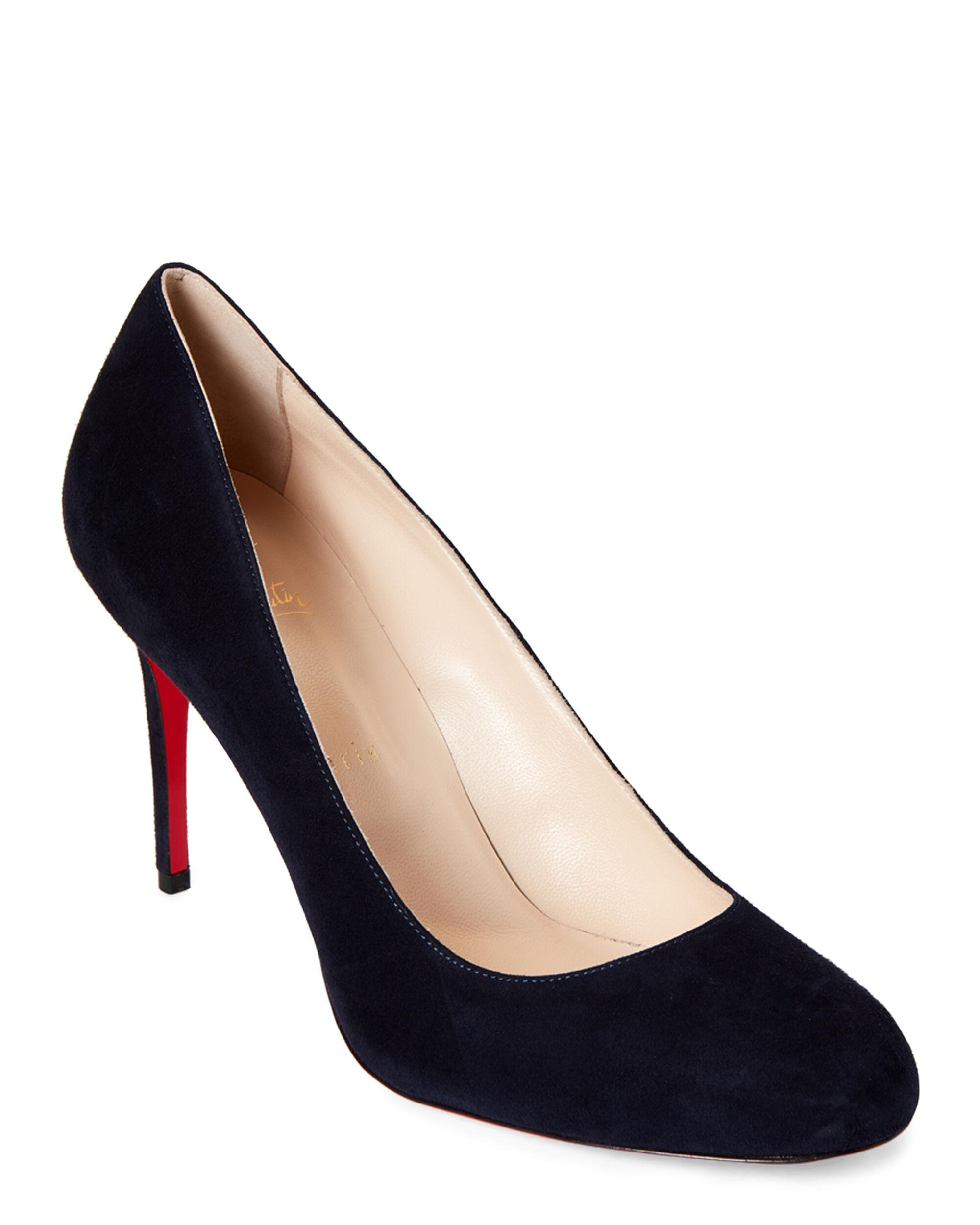 navy louboutin trainers