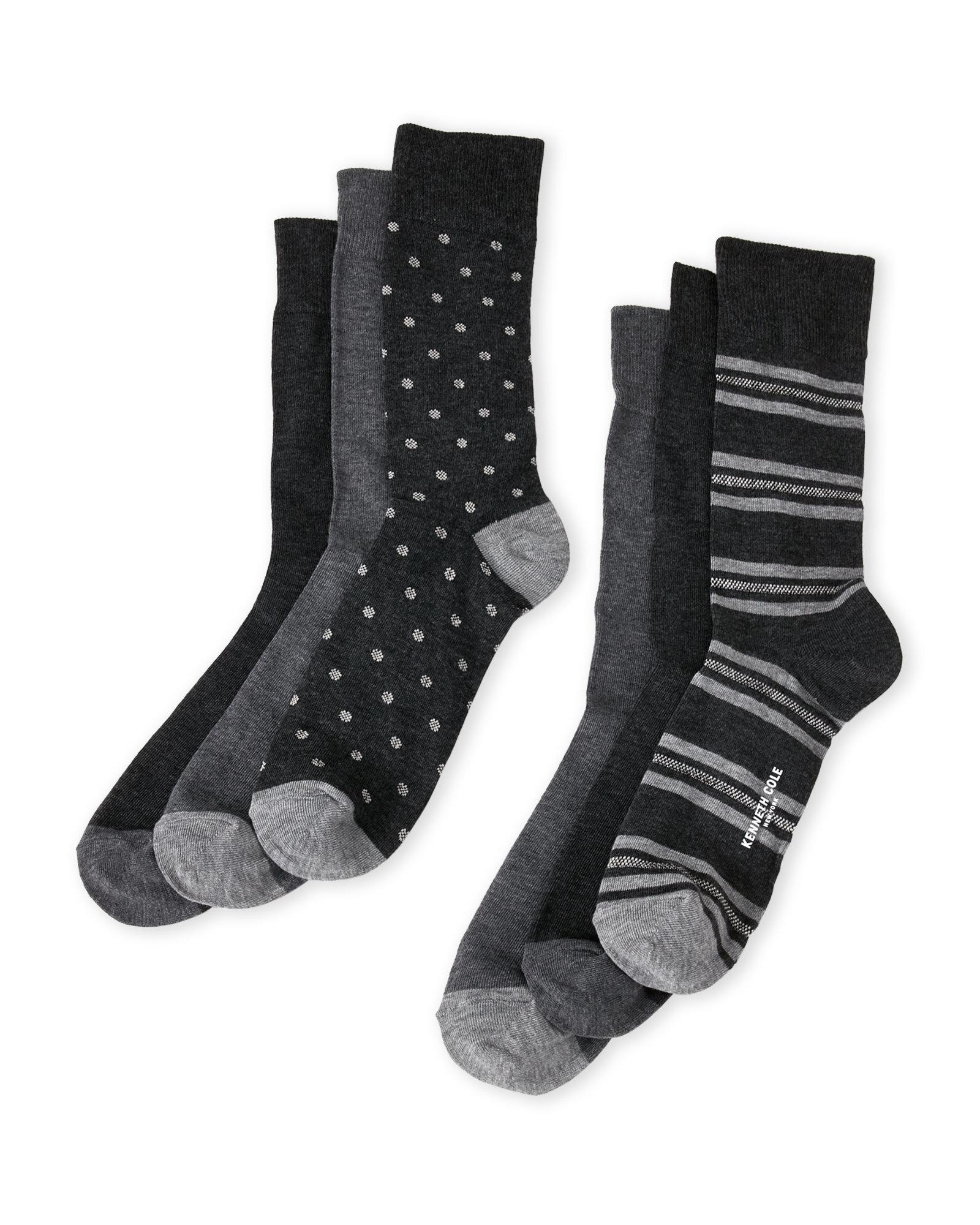 cole 6Pack Printed Crew Socks in Green for Men Lyst