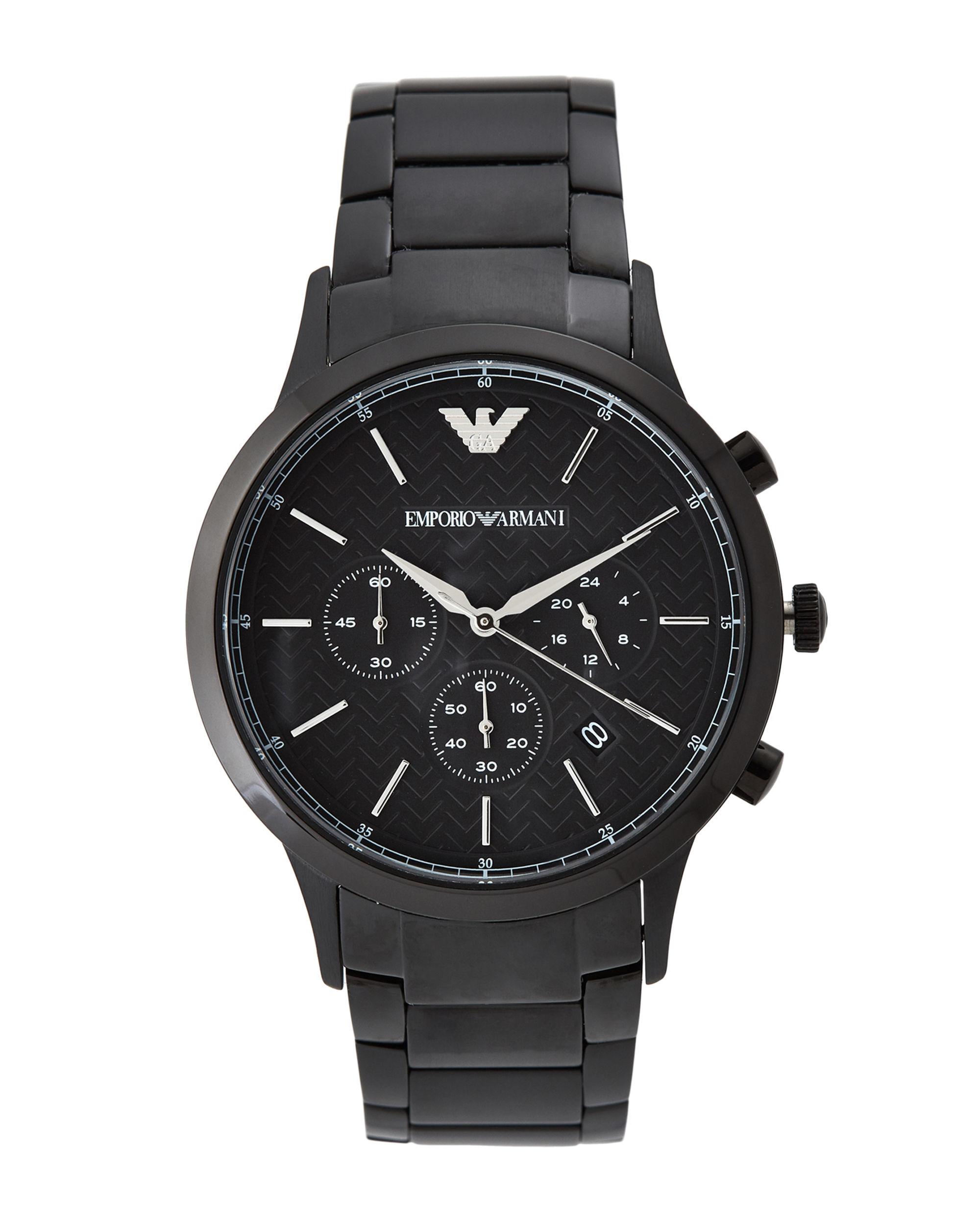 Emporio Armani Ar2485 Black Watch in Black for Men - Lyst