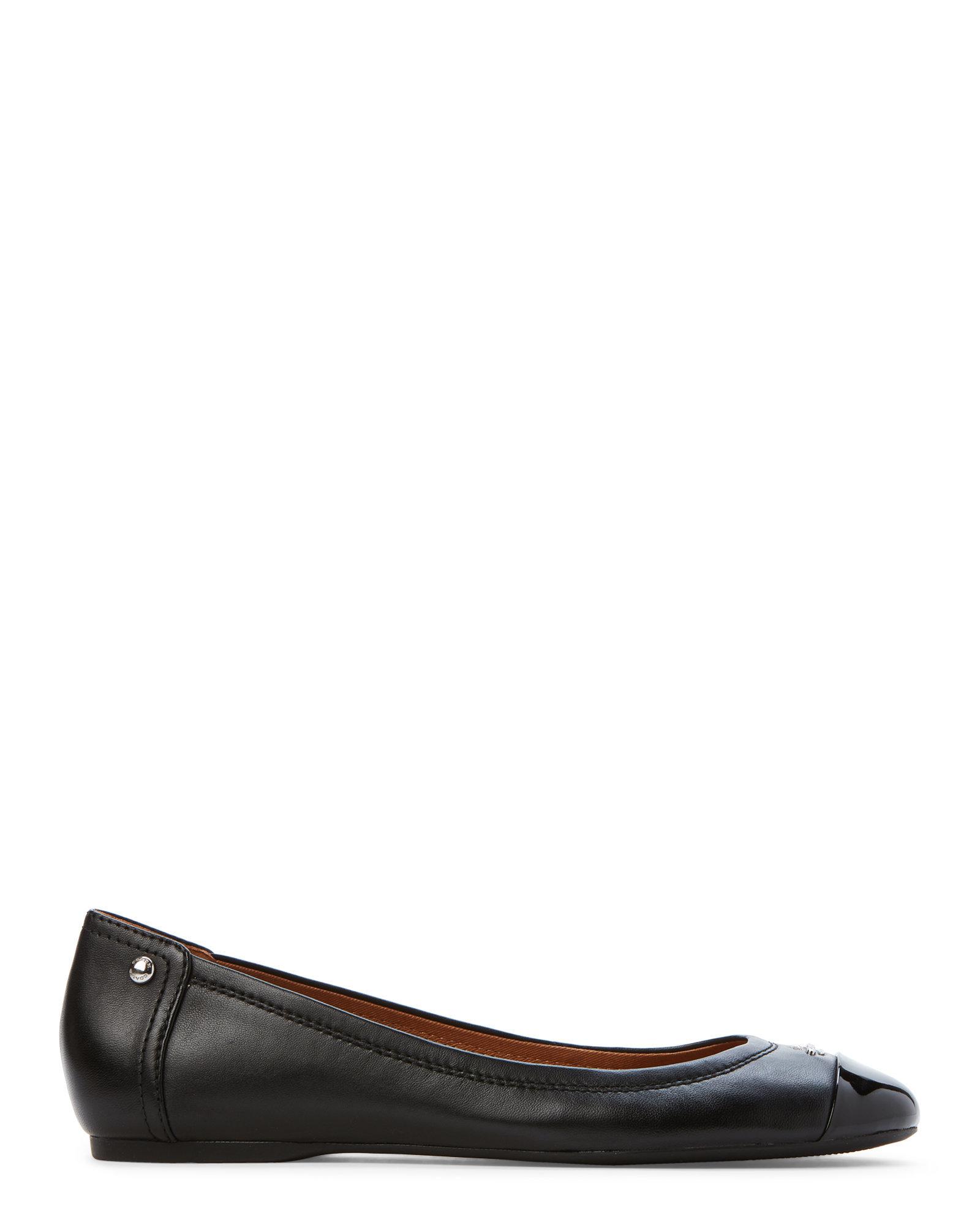 COACH Leather Black Chelsea Cap Toe Ballet Flats Lyst